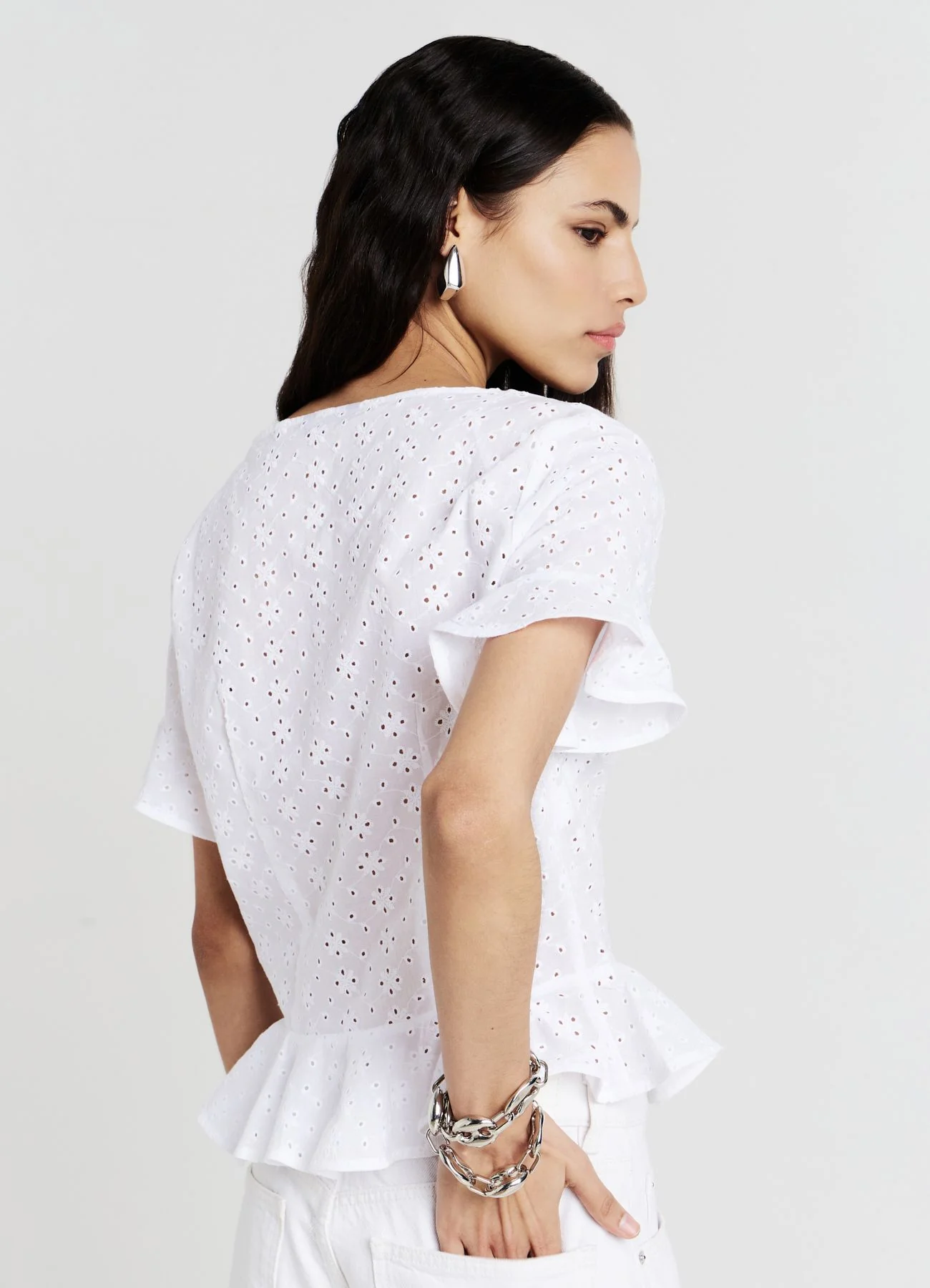Camicia rouches sangallo - Image 2