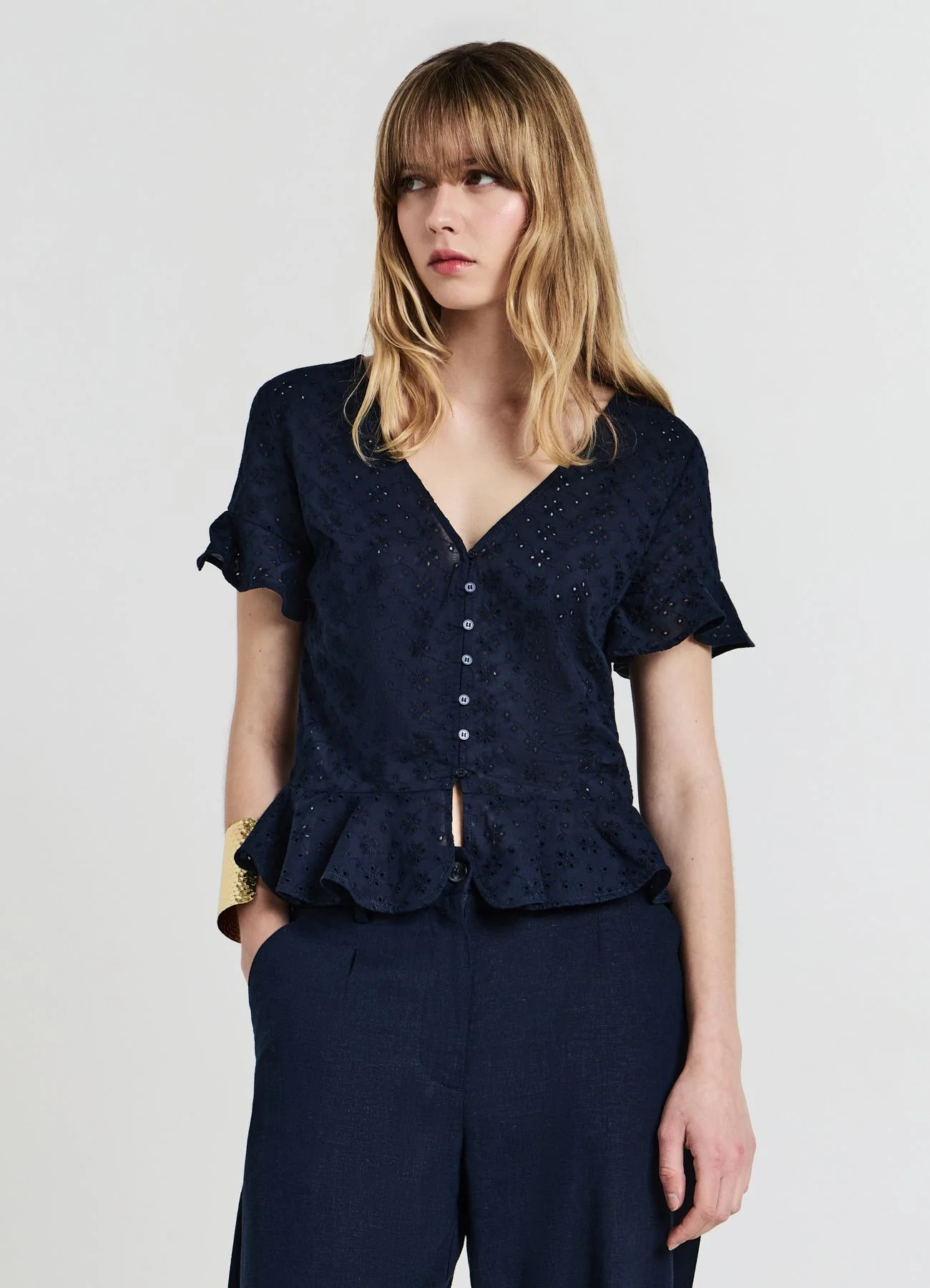 Camicia rouches sangallo - Image 2