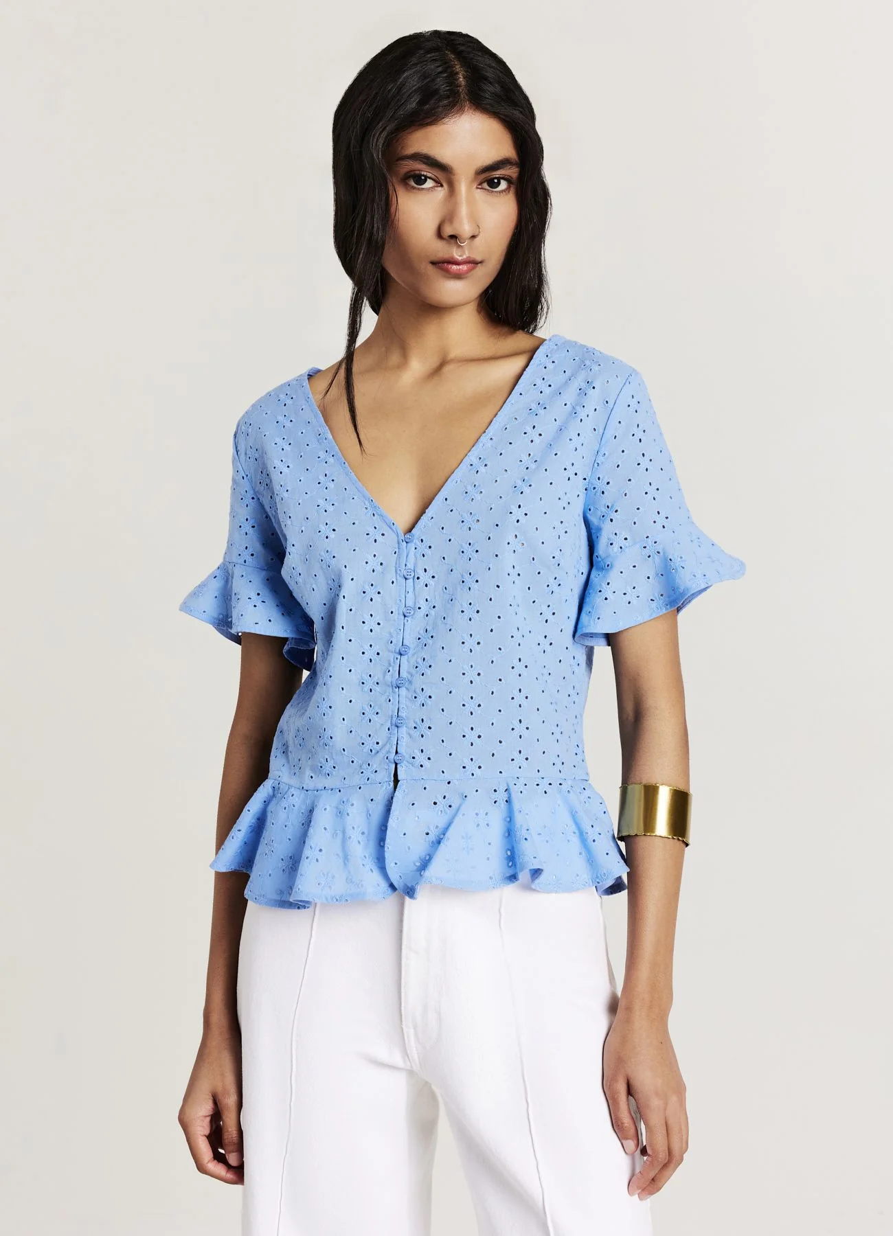 Camicia rouches sangallo - Image 3