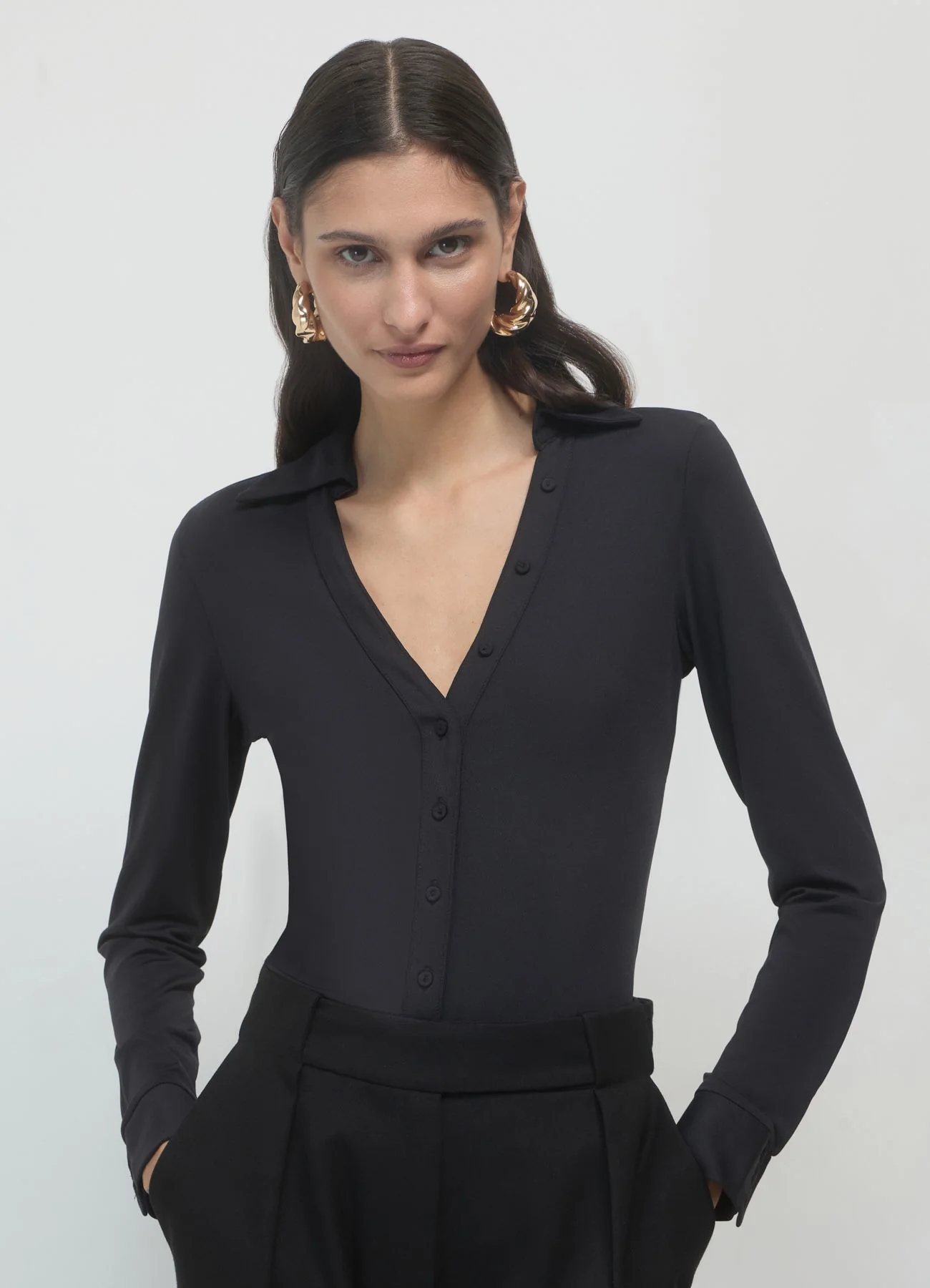 Camicia scollo a v - Image 3