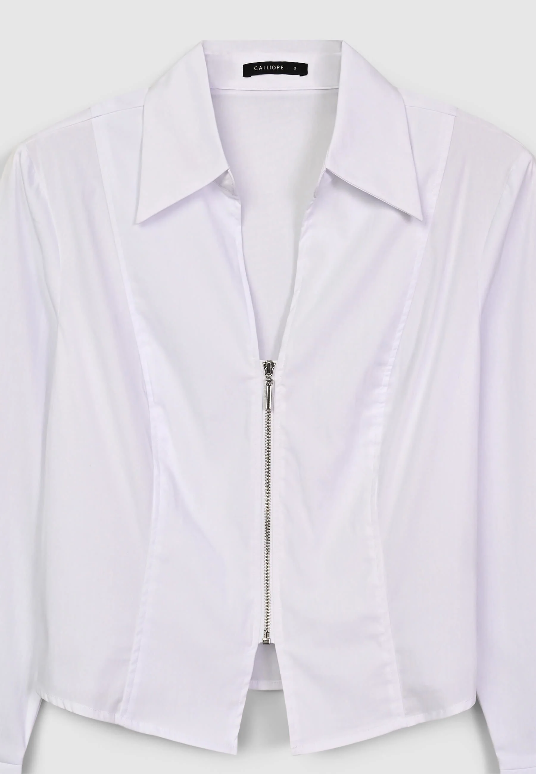 Camicia scollo a v con zip - Image 4