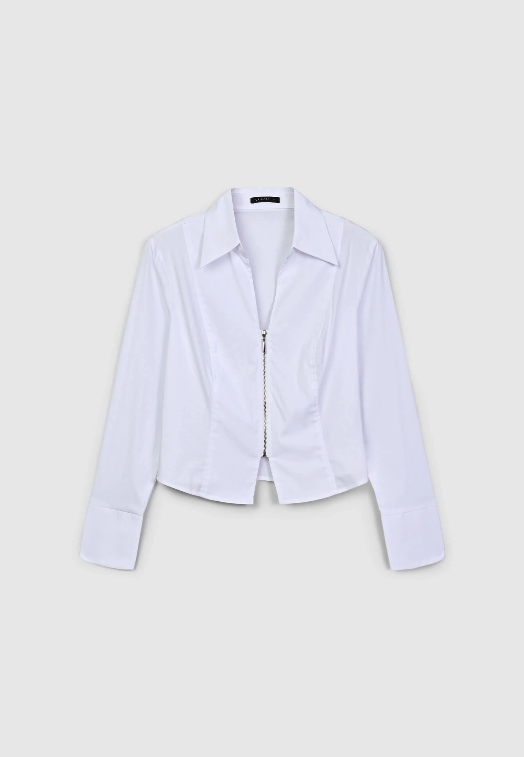 Camicia scollo a v con zip - Image 6