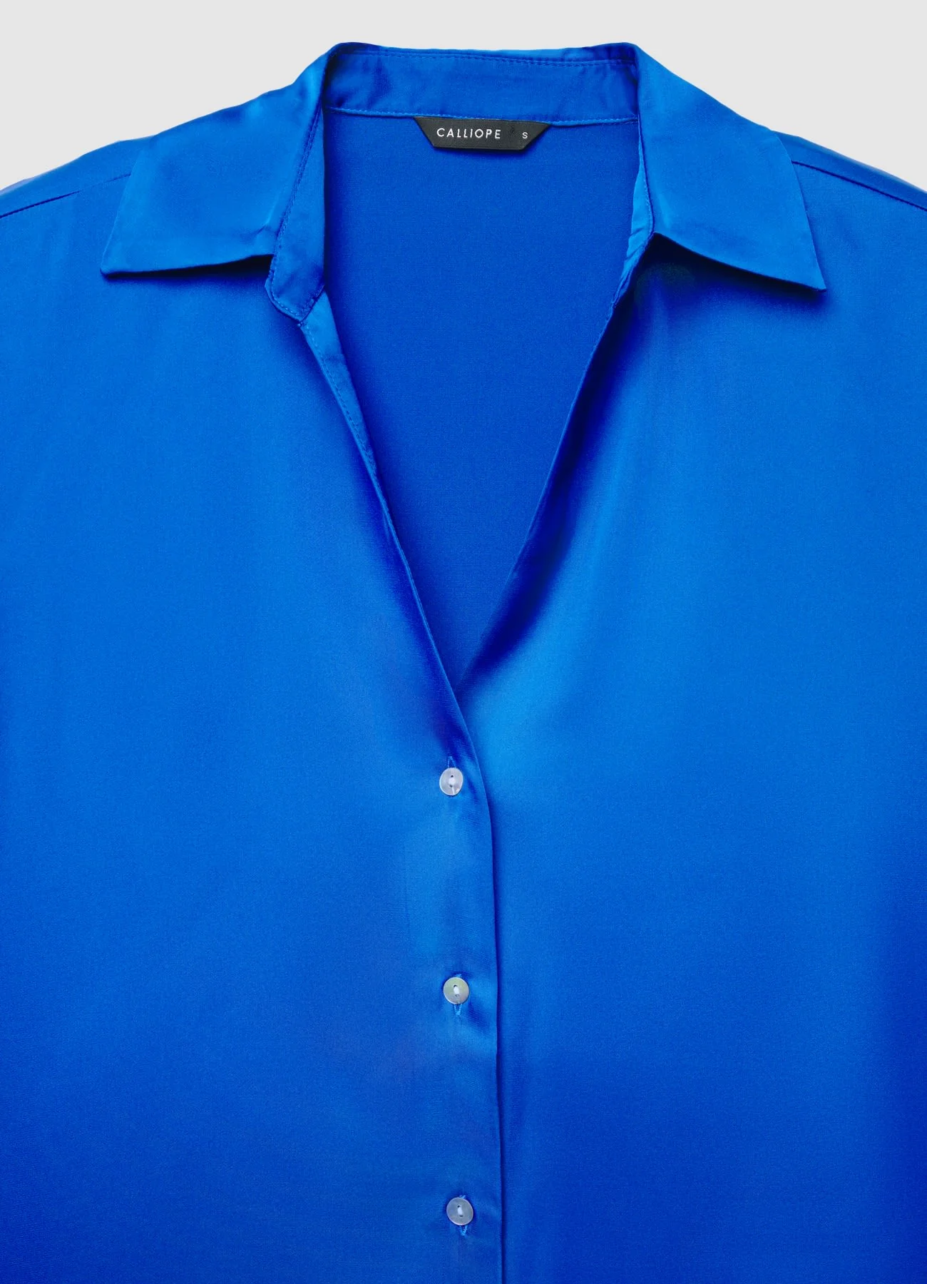 Camicia scollo a V similsatin - Image 4