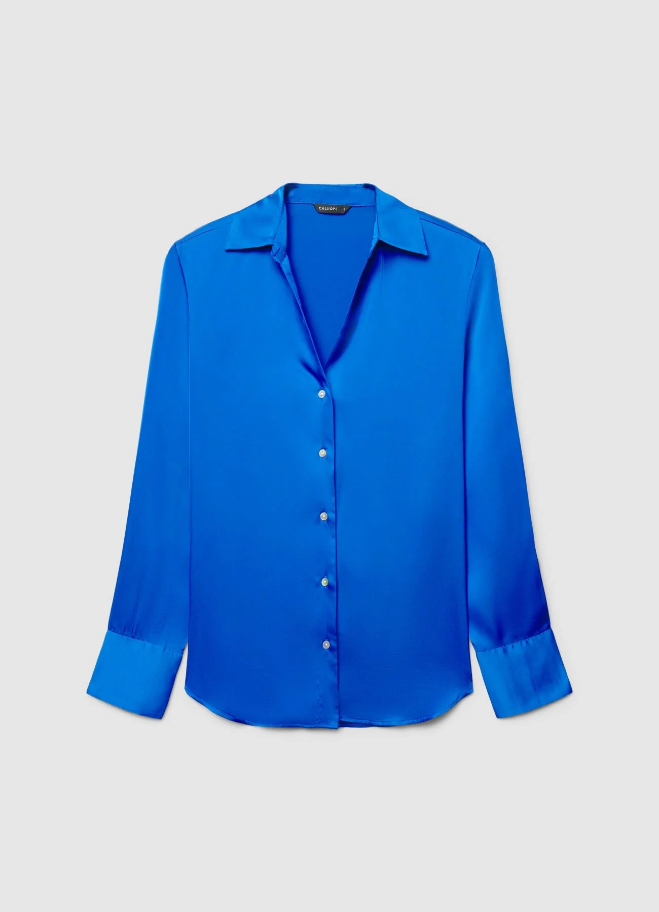Camicia scollo a V similsatin - Image 5
