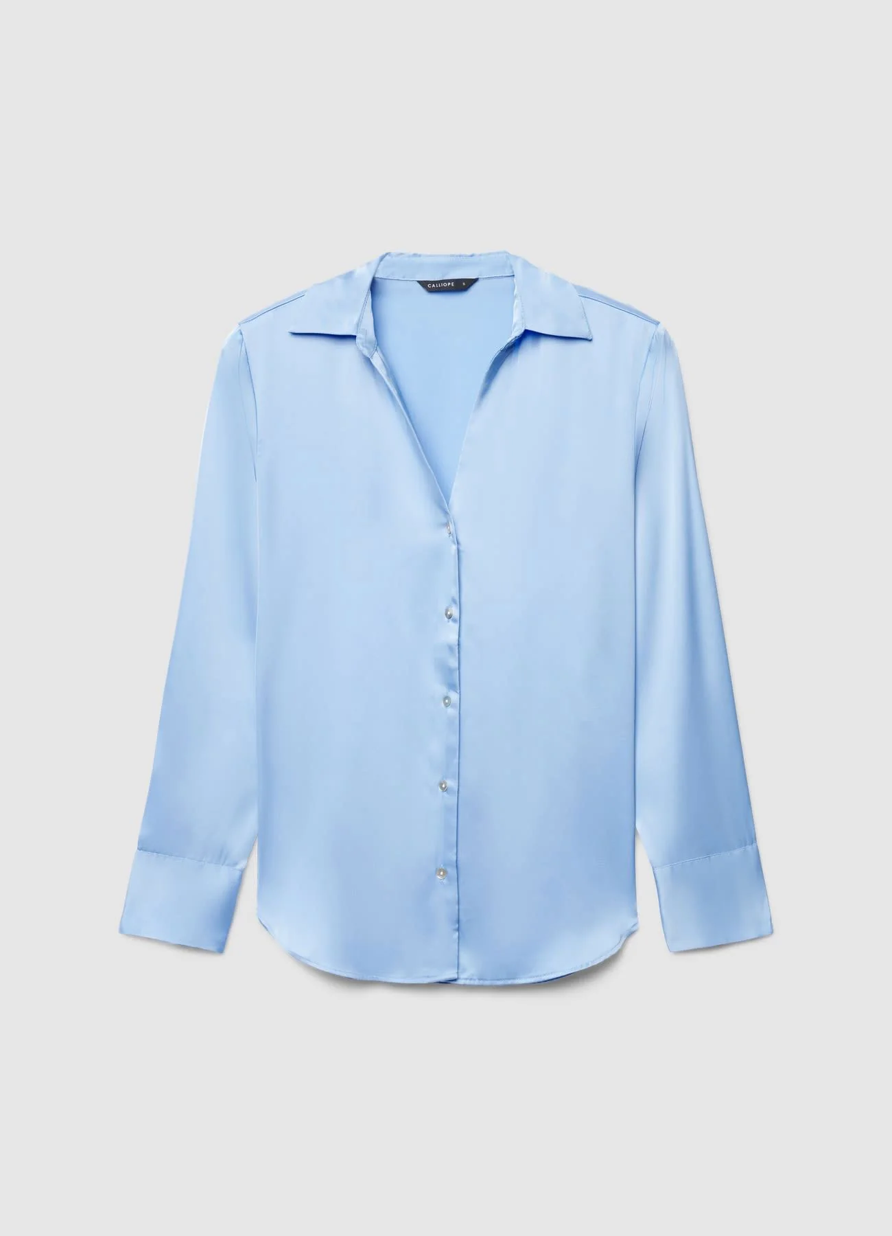 Camicia scollo a V similsatin - Image 4