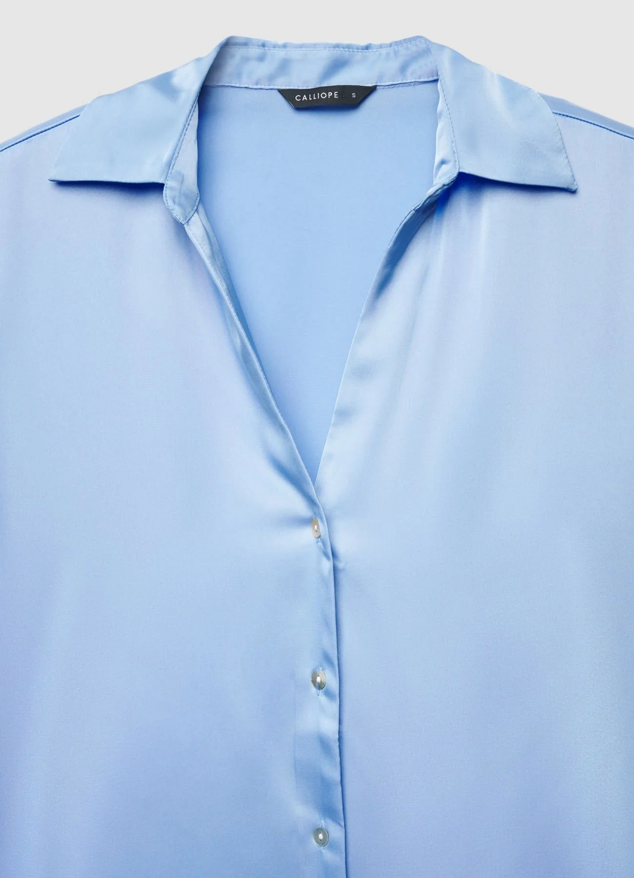Camicia scollo a V similsatin - Image 6