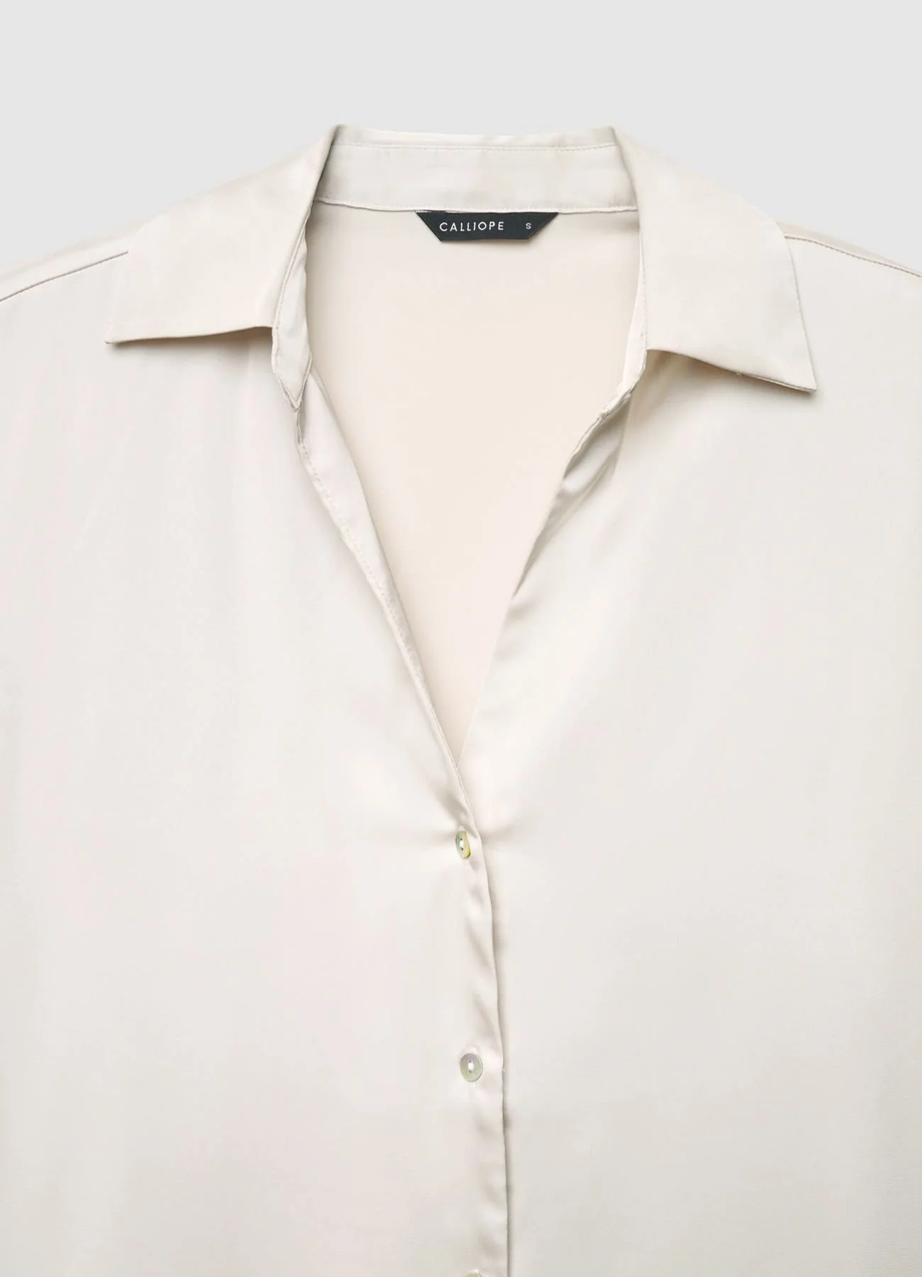 Camicia scollo a V similsatin - Image 6