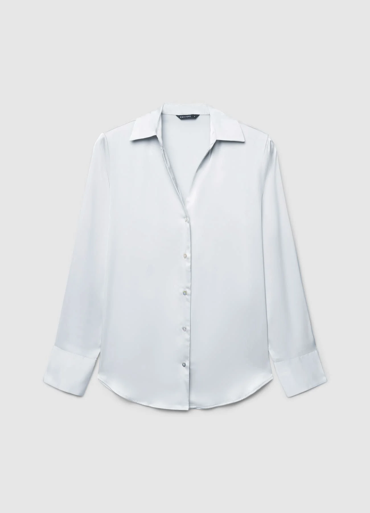 Camicia scollo a V similsatin - Image 4