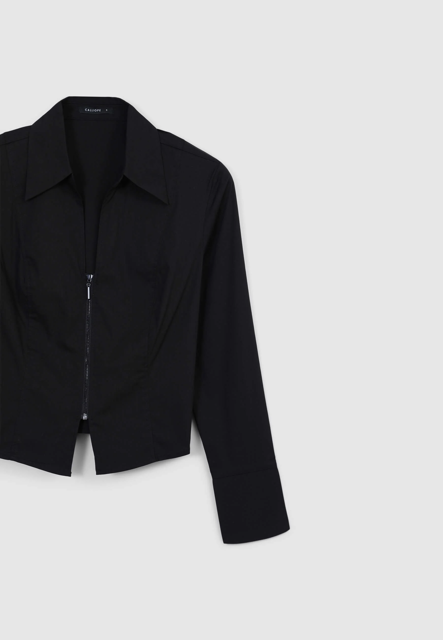 Camicia scollo v con zip - Image 4