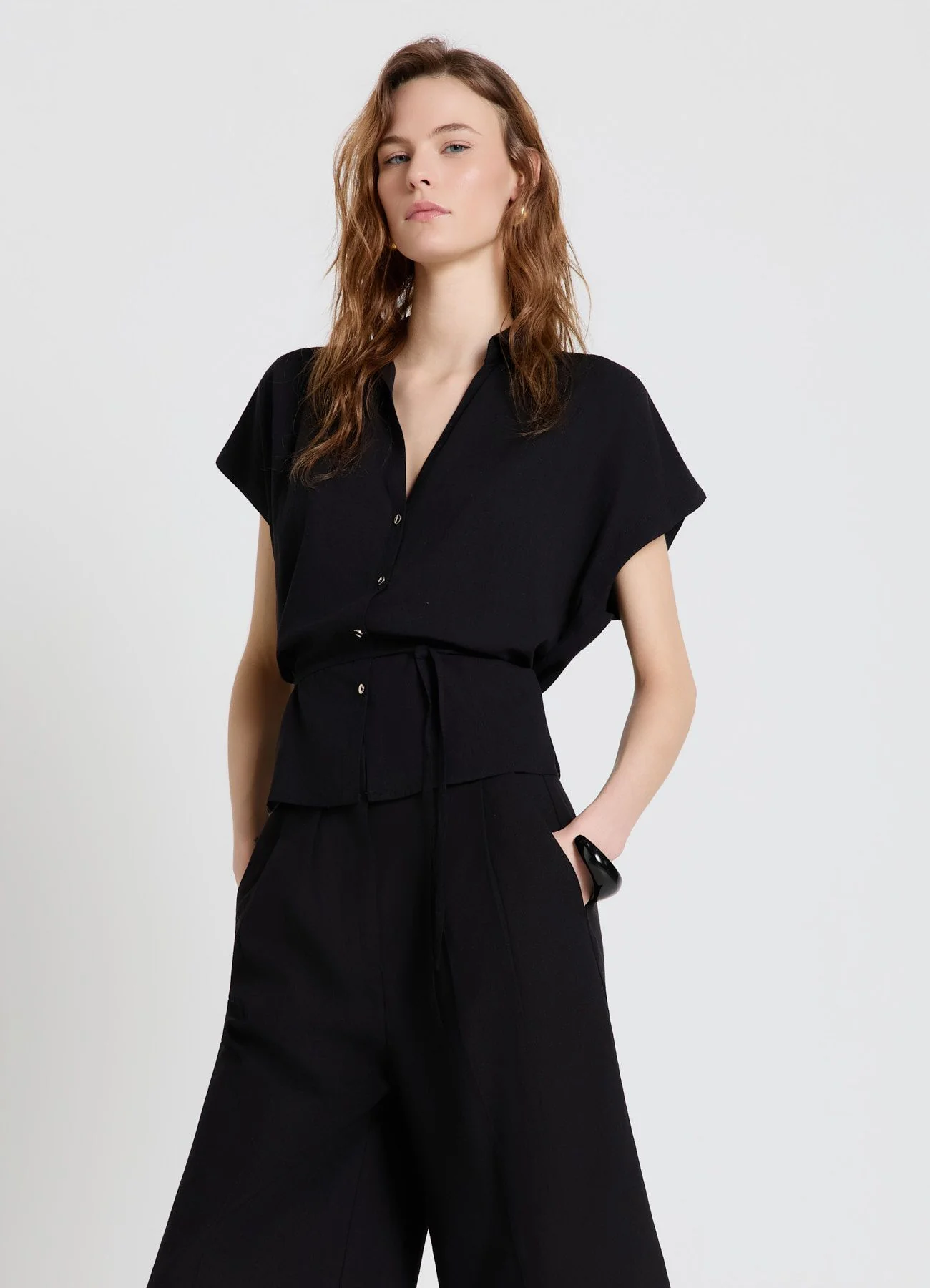 Camicia semitrasparente con coulisse - Image 2