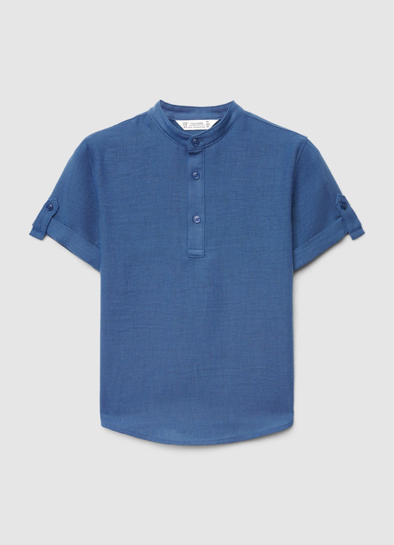 Camicia serafino tinta unita - Image 2