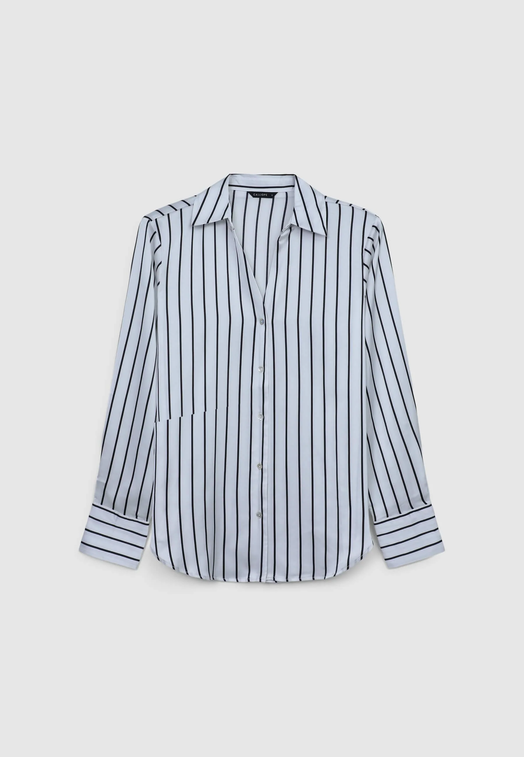 Camicia simil satin a righe - Image 5