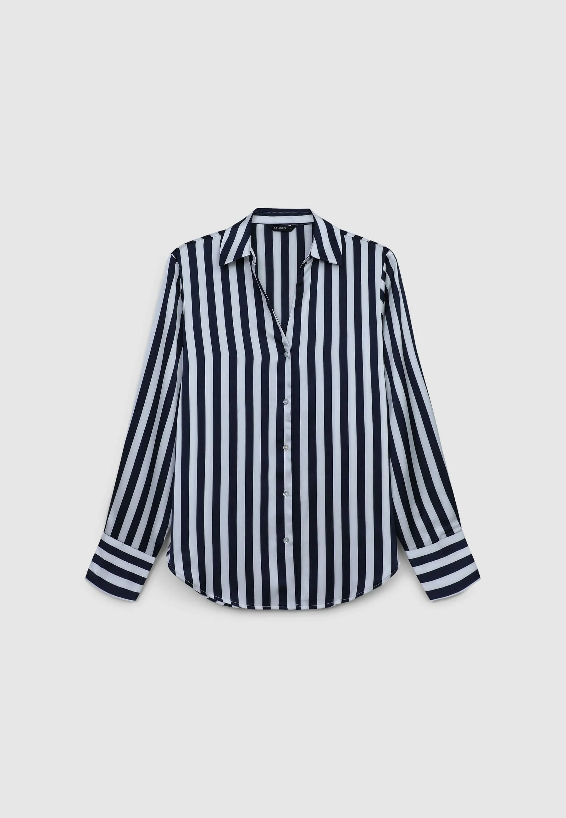 Camicia simil satin a righe - Image 5