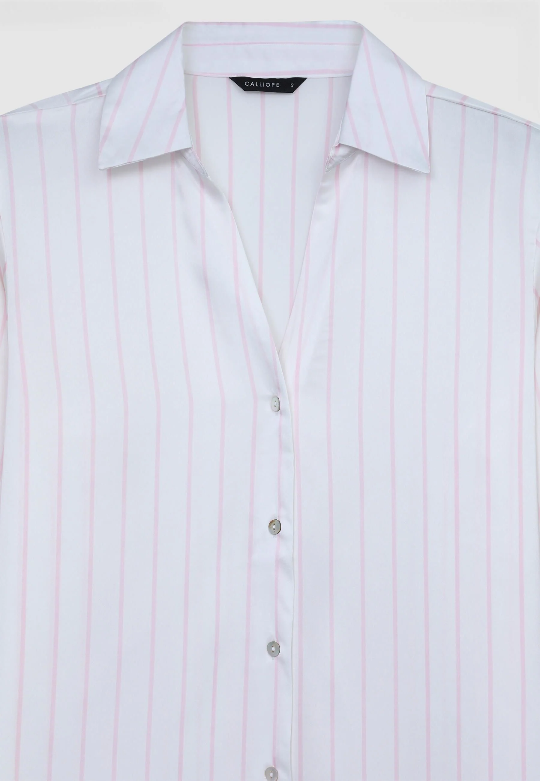 Camicia simil satin a righe - Image 5