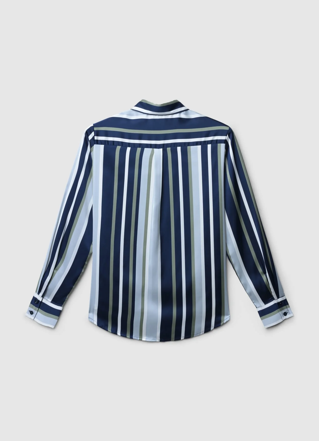 Camicia simil satin a righe - Image 4