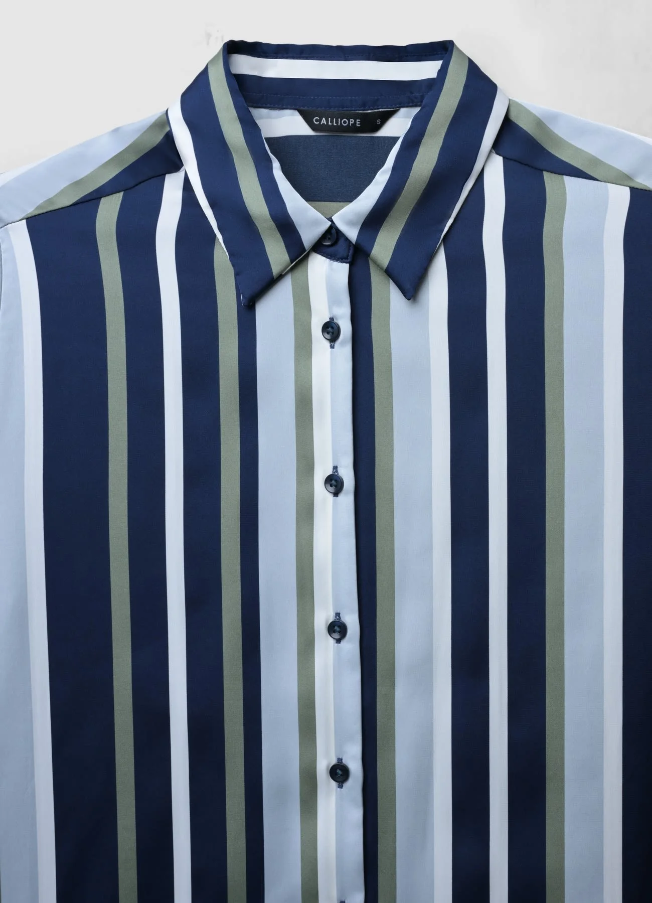 Camicia simil satin a righe - Image 5