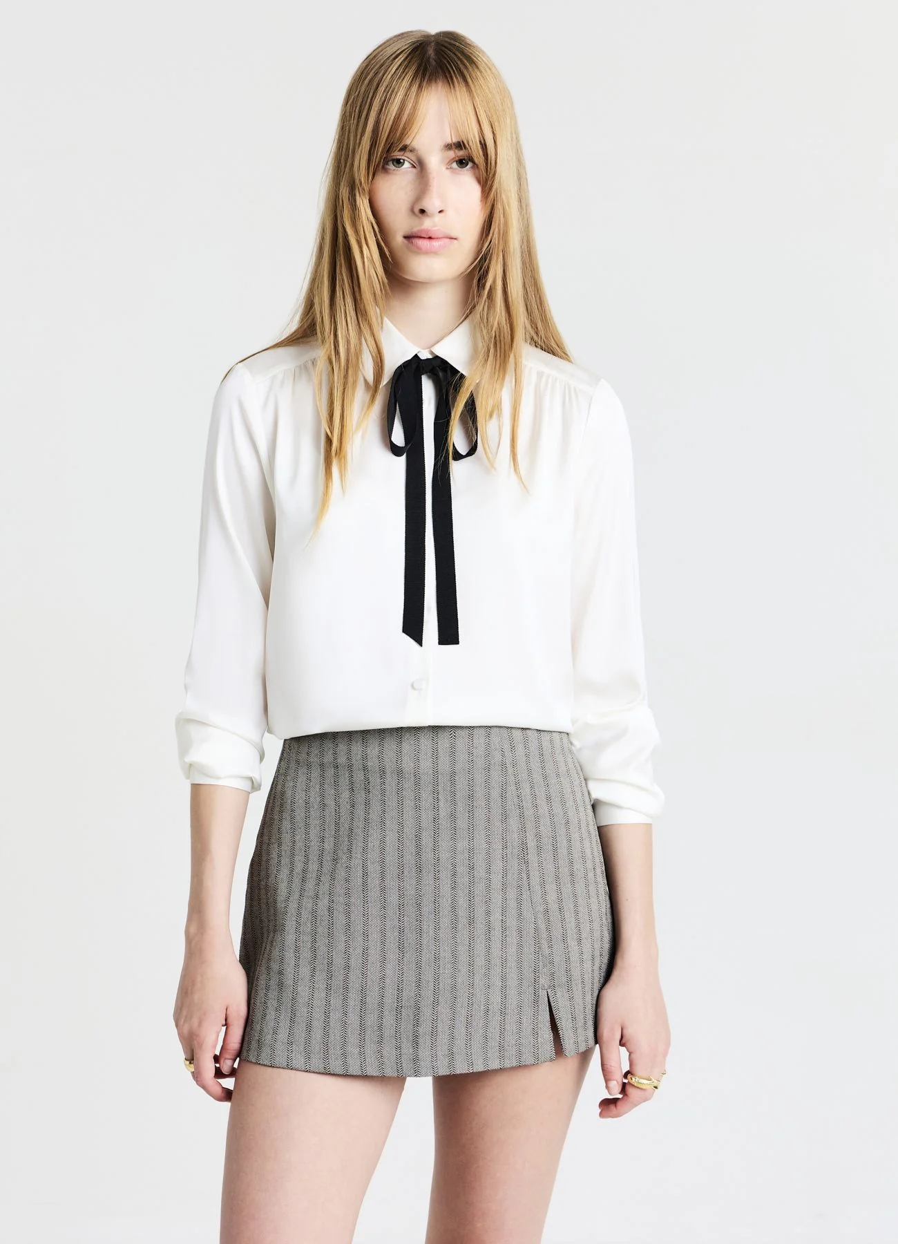 Camicia simil satin cravattino - Image 3