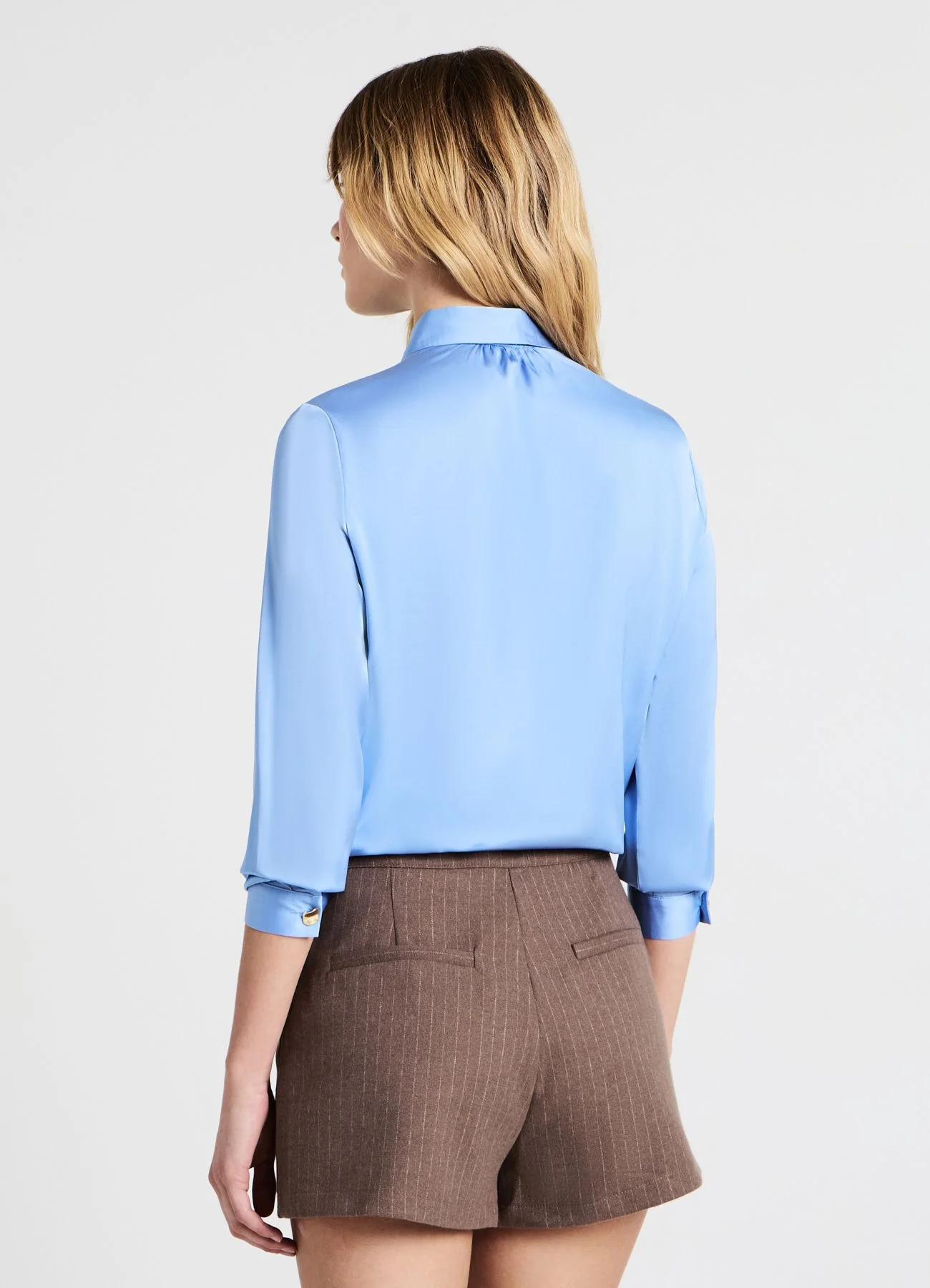 Camicia simil satin cravattino - Image 2