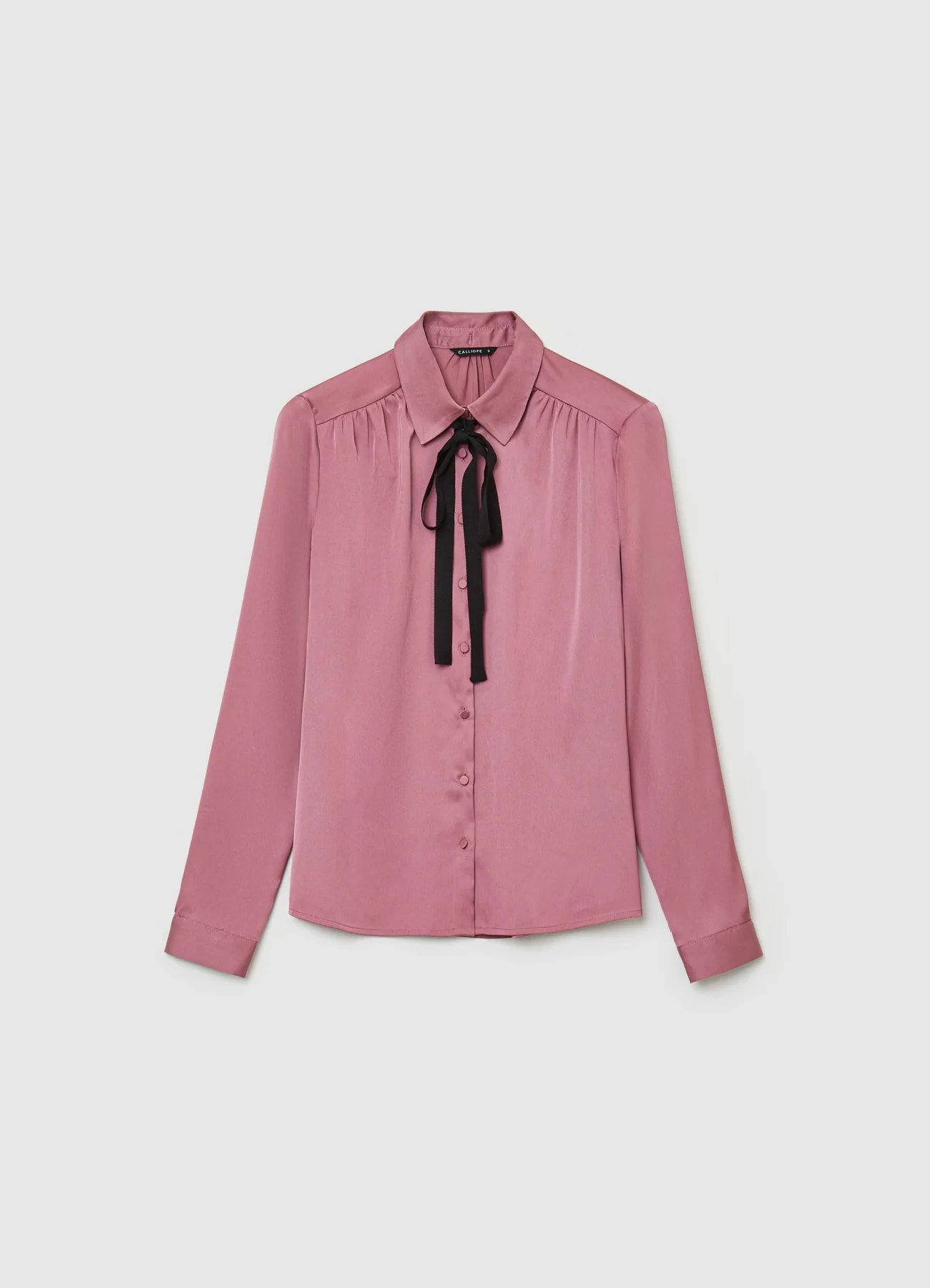 Camicia simil satin cravattino - Image 5