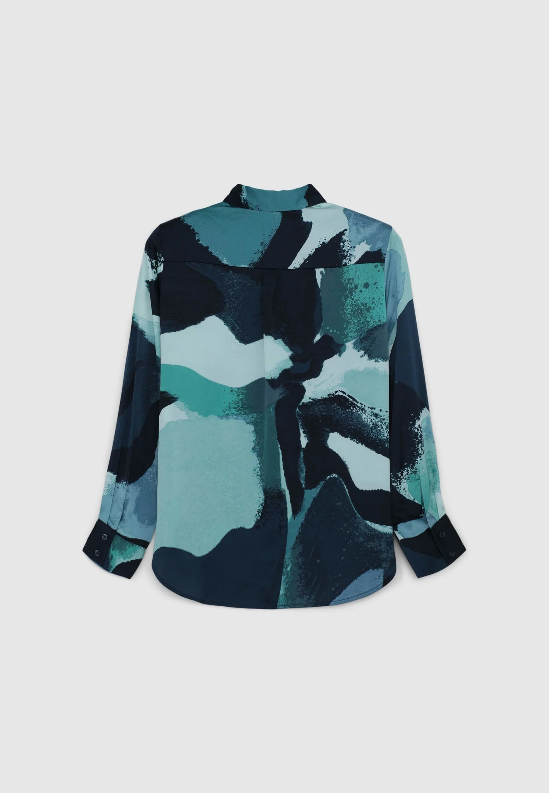 Camicia simil satin fantasia astratta - Image 6