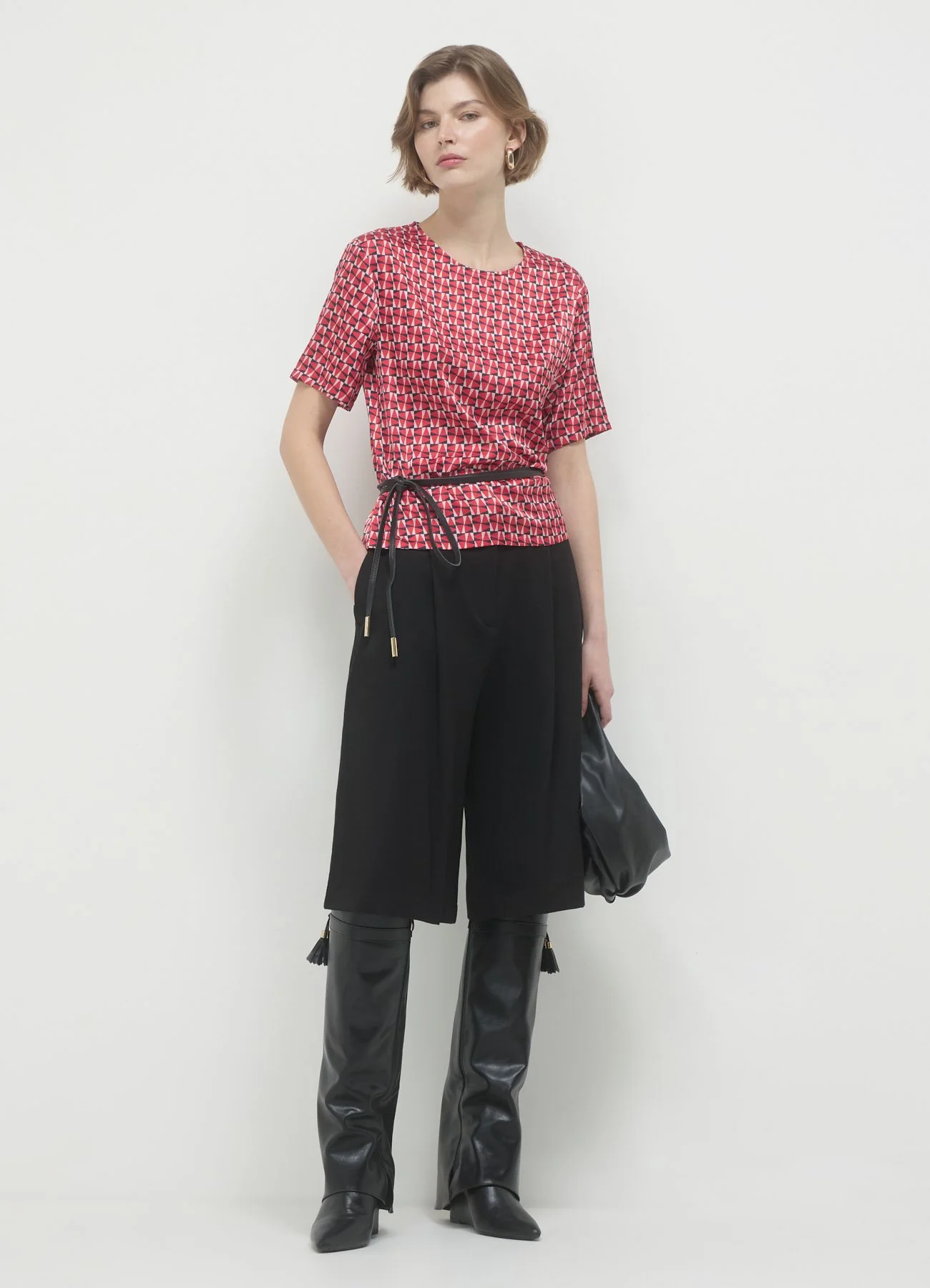 Camicia simil satin fantasia - Image 2