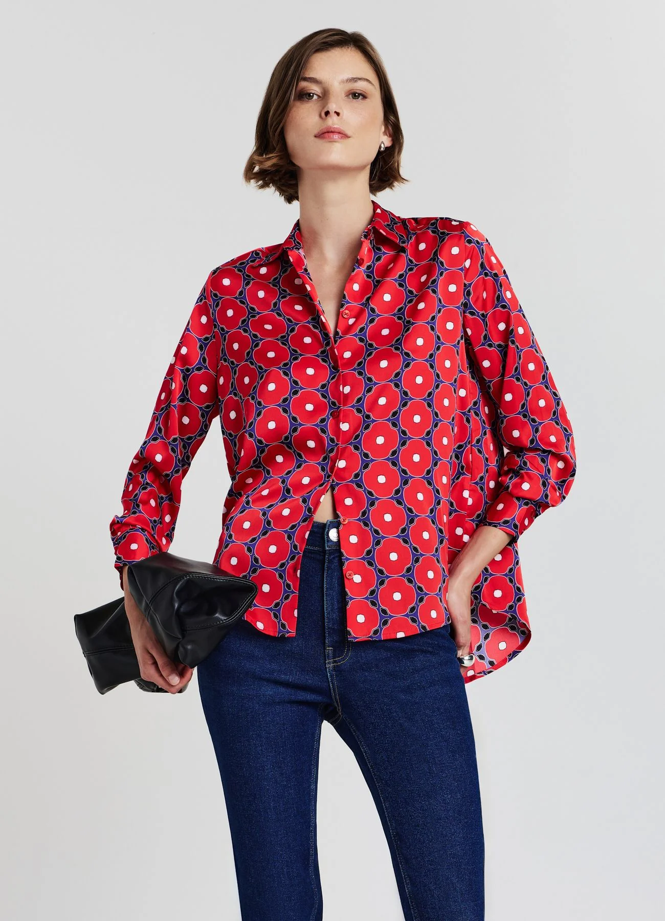 Camicia simil satin fantasia - Image 7
