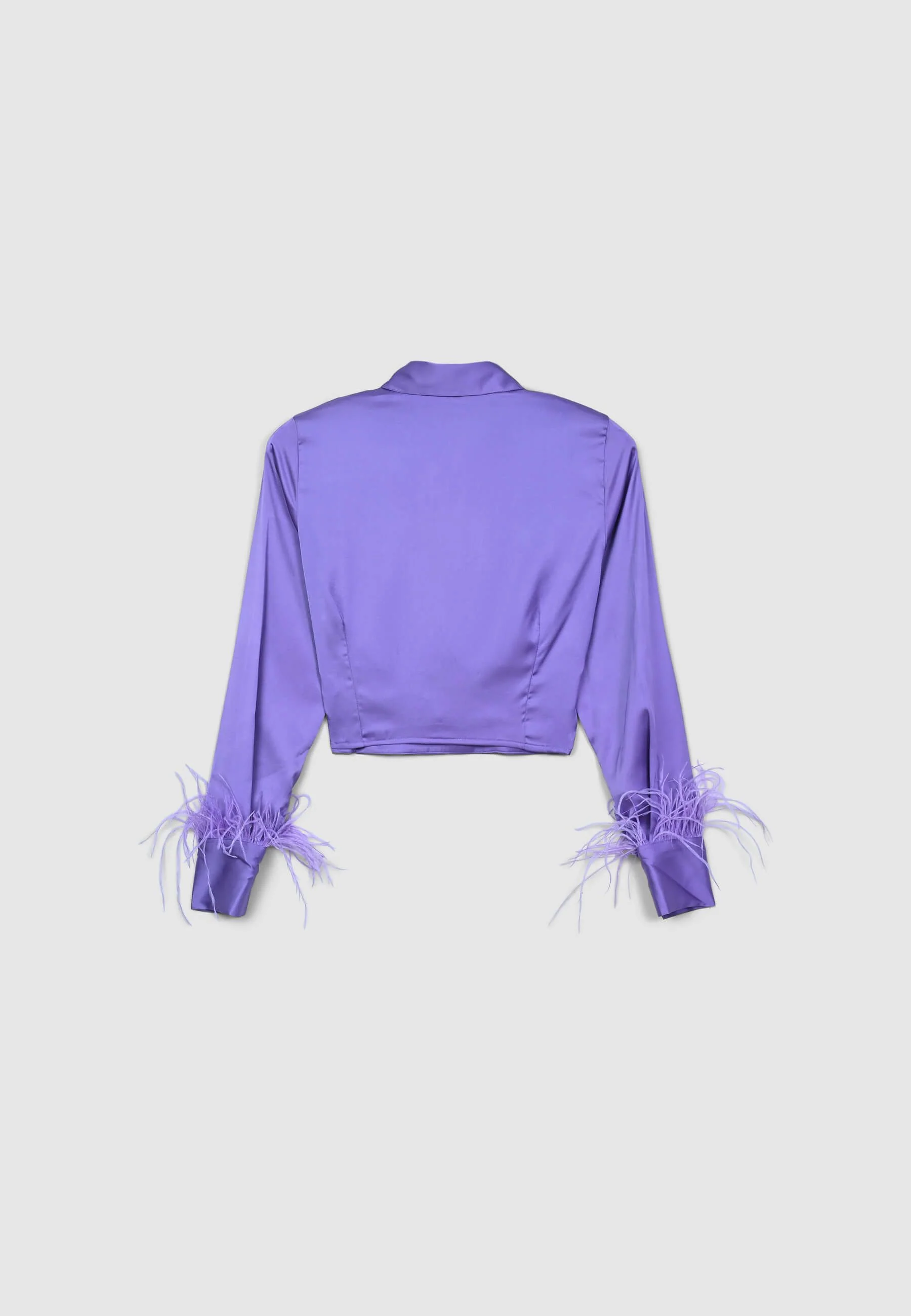 Camicia simil satin piume - Image 5