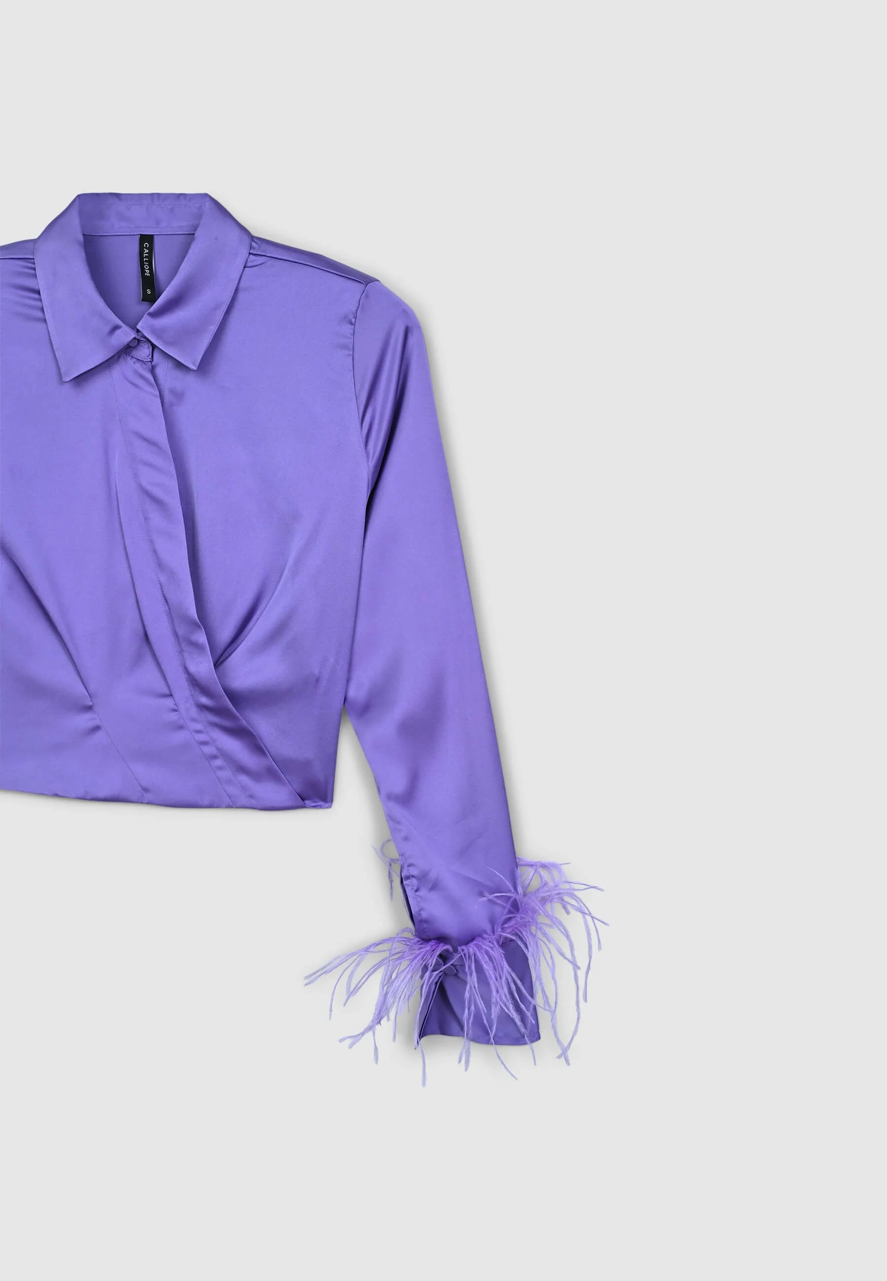 Camicia simil satin piume - Image 7