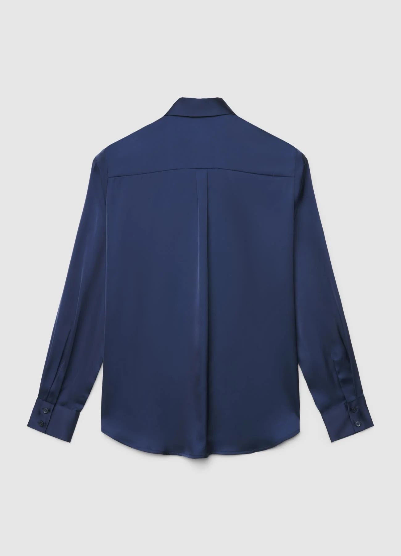 Camicia similsatin tinta unita - Image 5