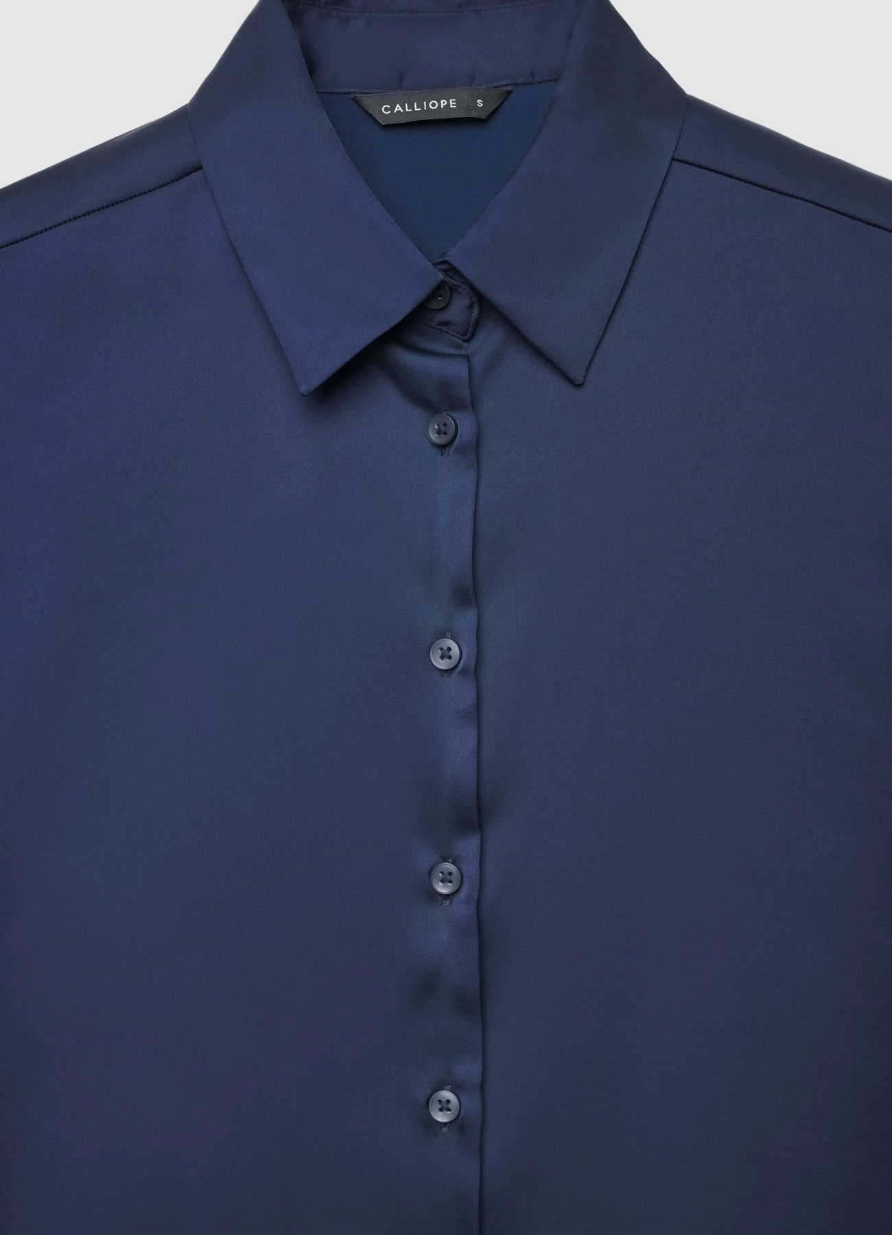 Camicia similsatin tinta unita - Image 6