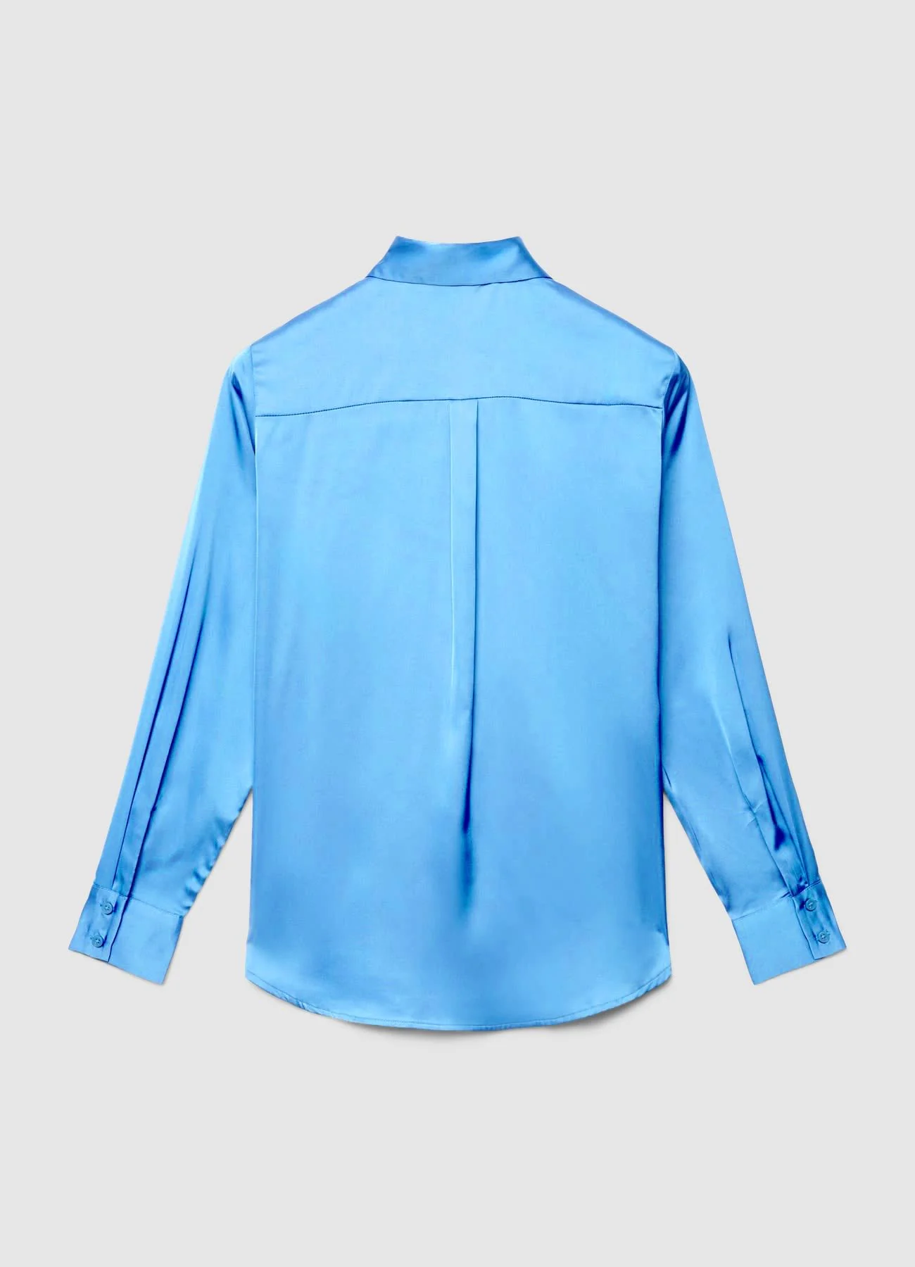 Camicia similsatin tinta unita - Image 4