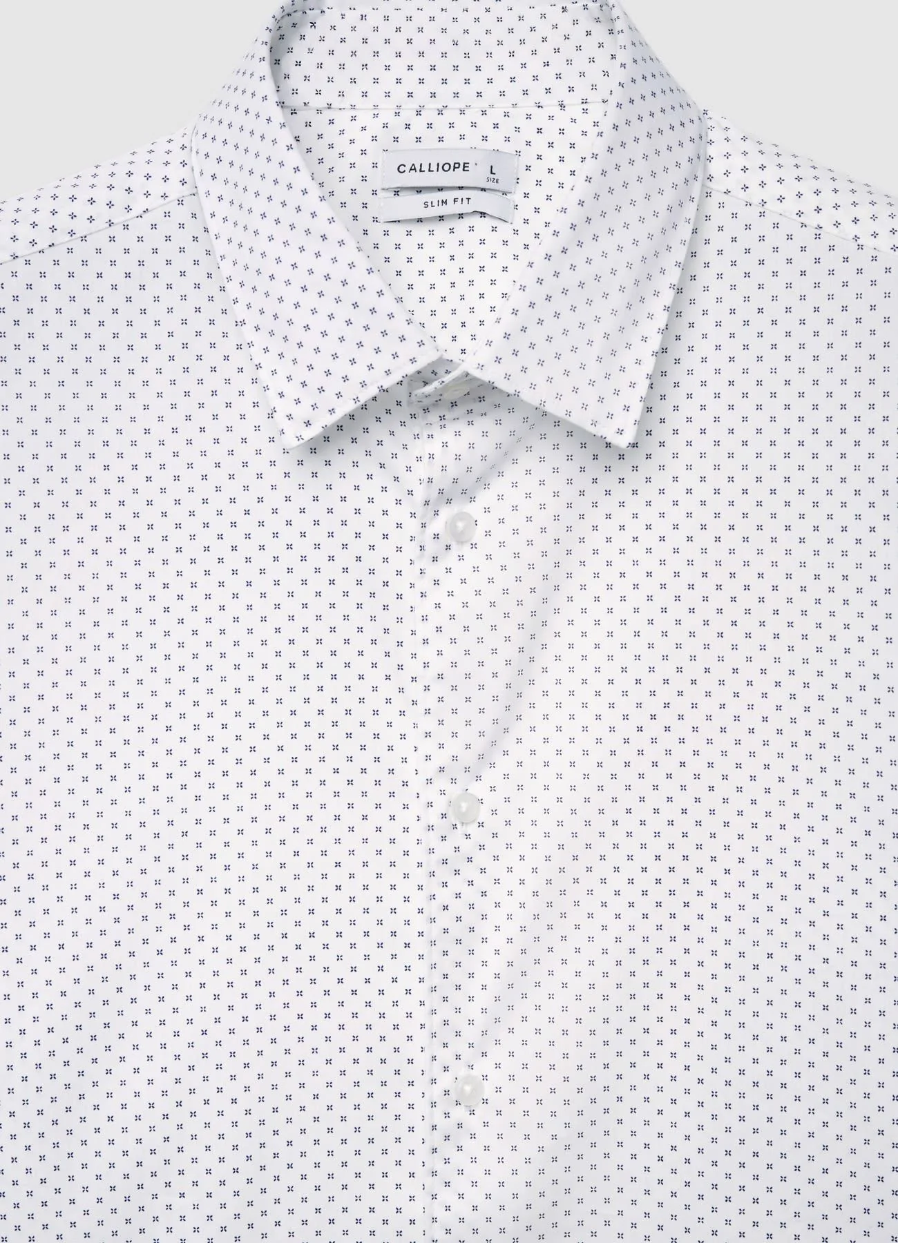 Camicia slim fit con microfantasia - Image 5