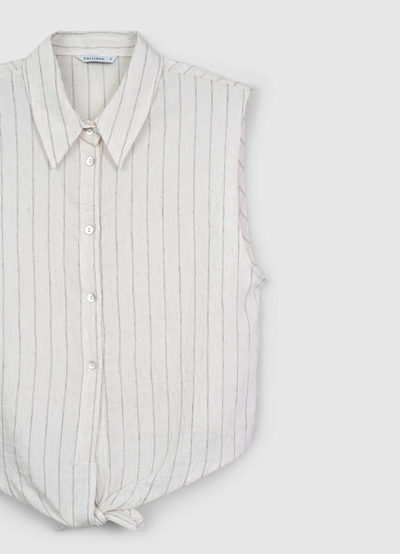 Camicia smanicata a righe - Image 5
