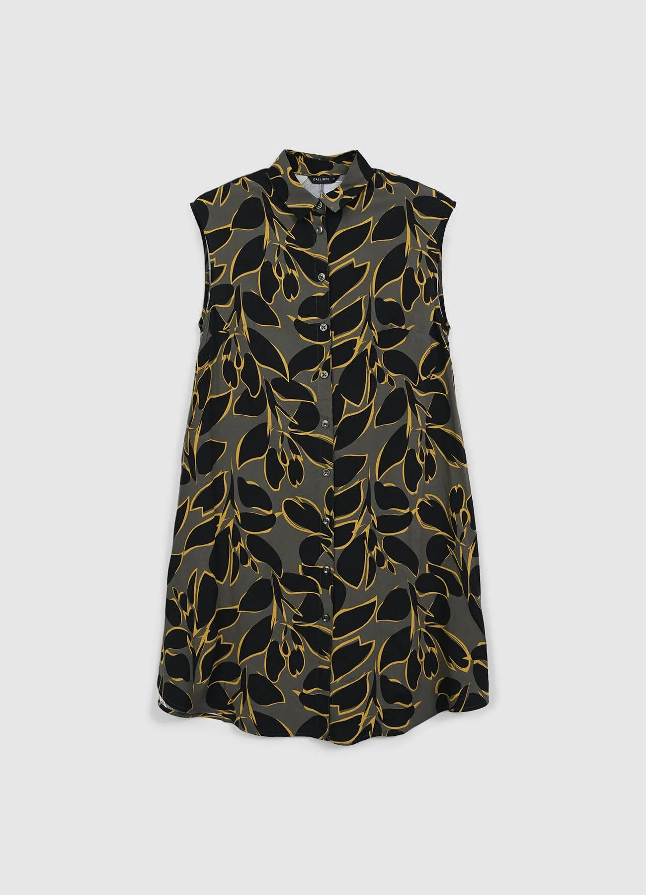 Camicia smanicata lunga a fantasia - Image 5