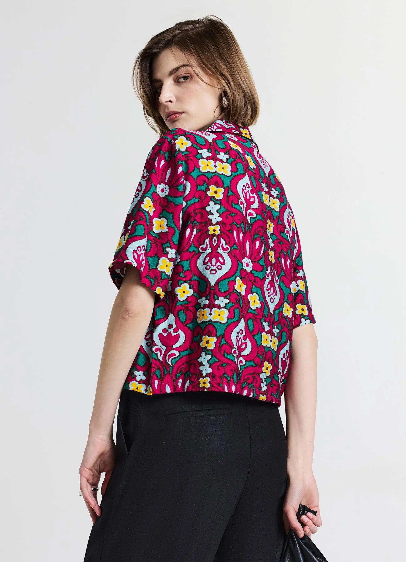 Camicia squadrata a fantasia