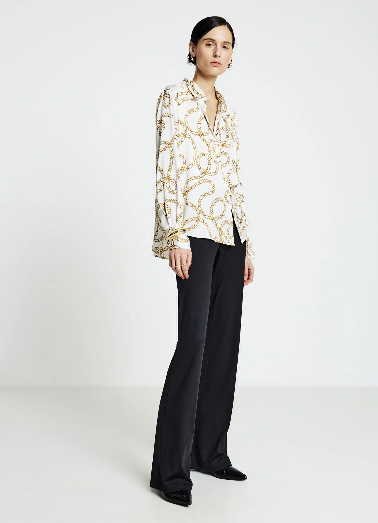 Camicia stampa catena simil satin - Image 2