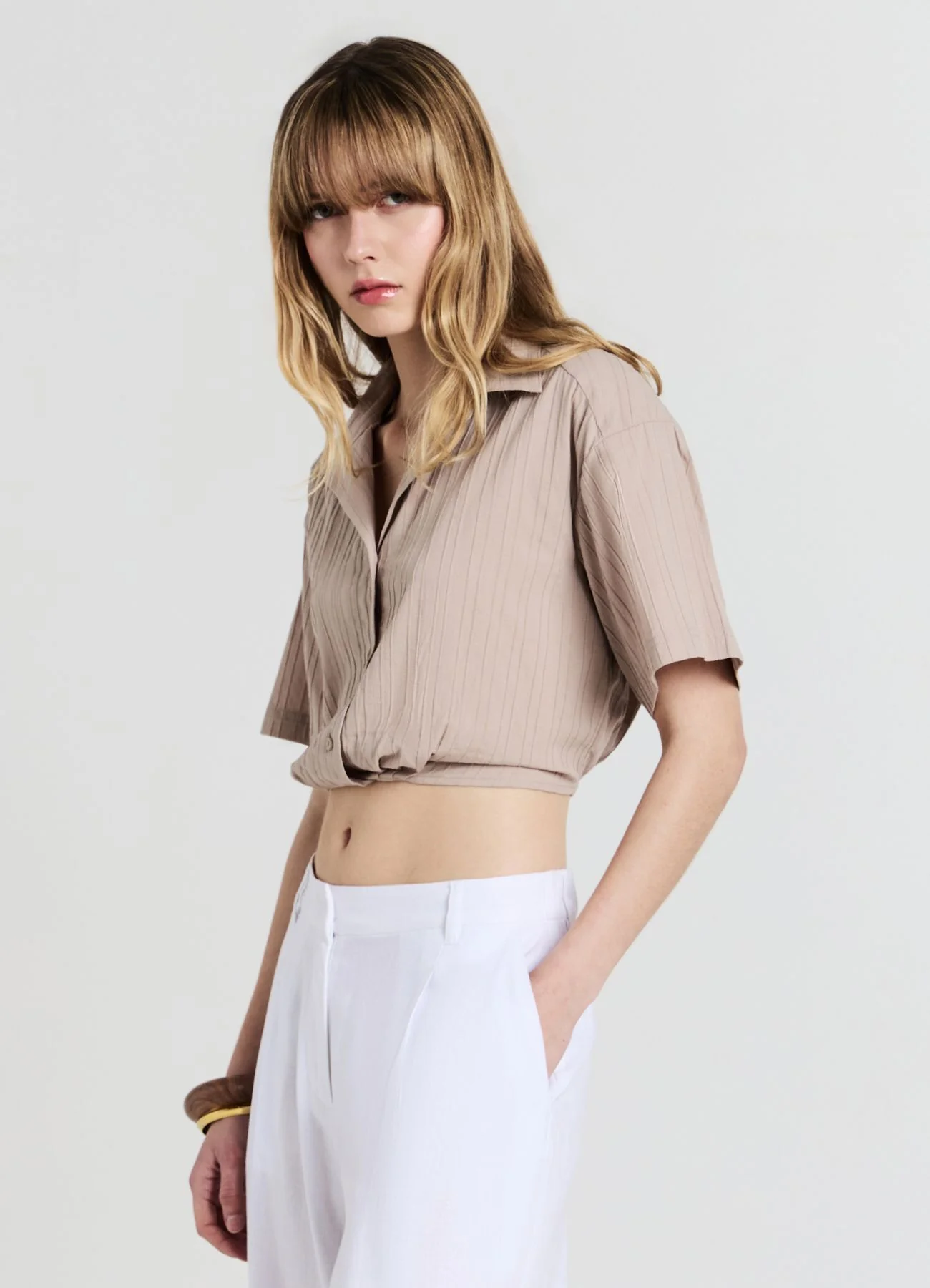 Camicia tessuto in rilievo