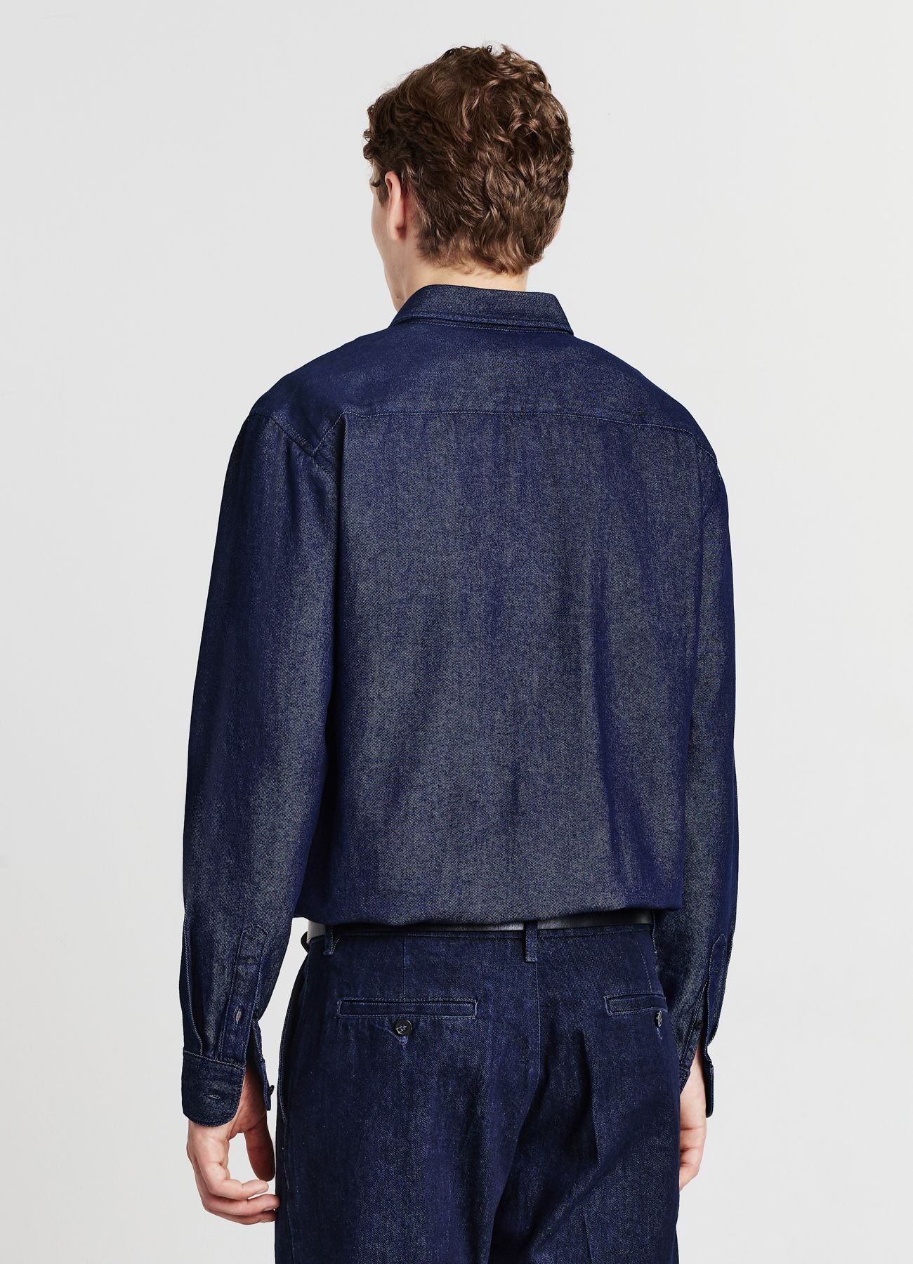 Camicia tessuto operato denim - Image 3