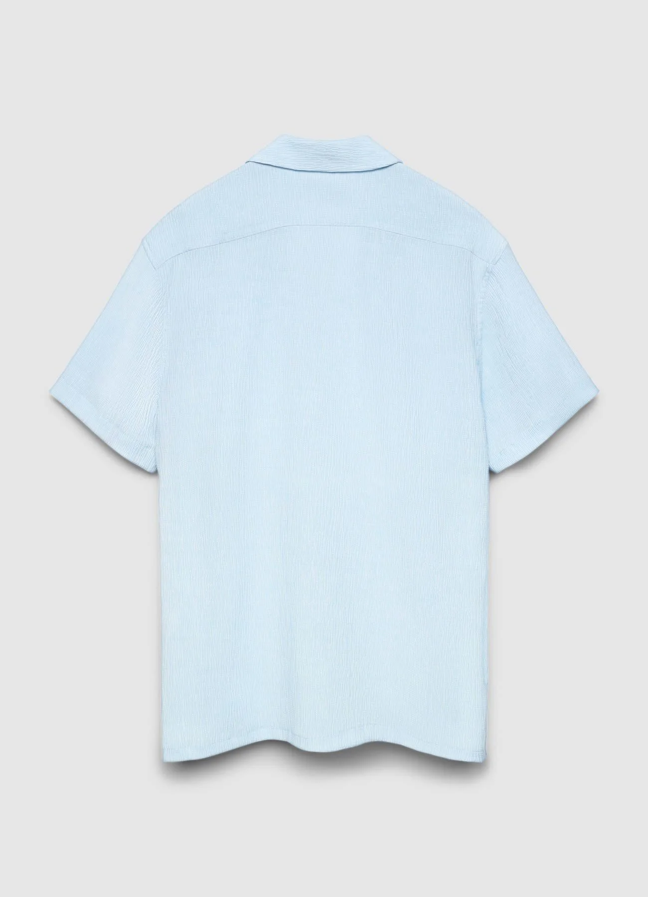 Camicia tinta unita con colletto bowling - Image 5