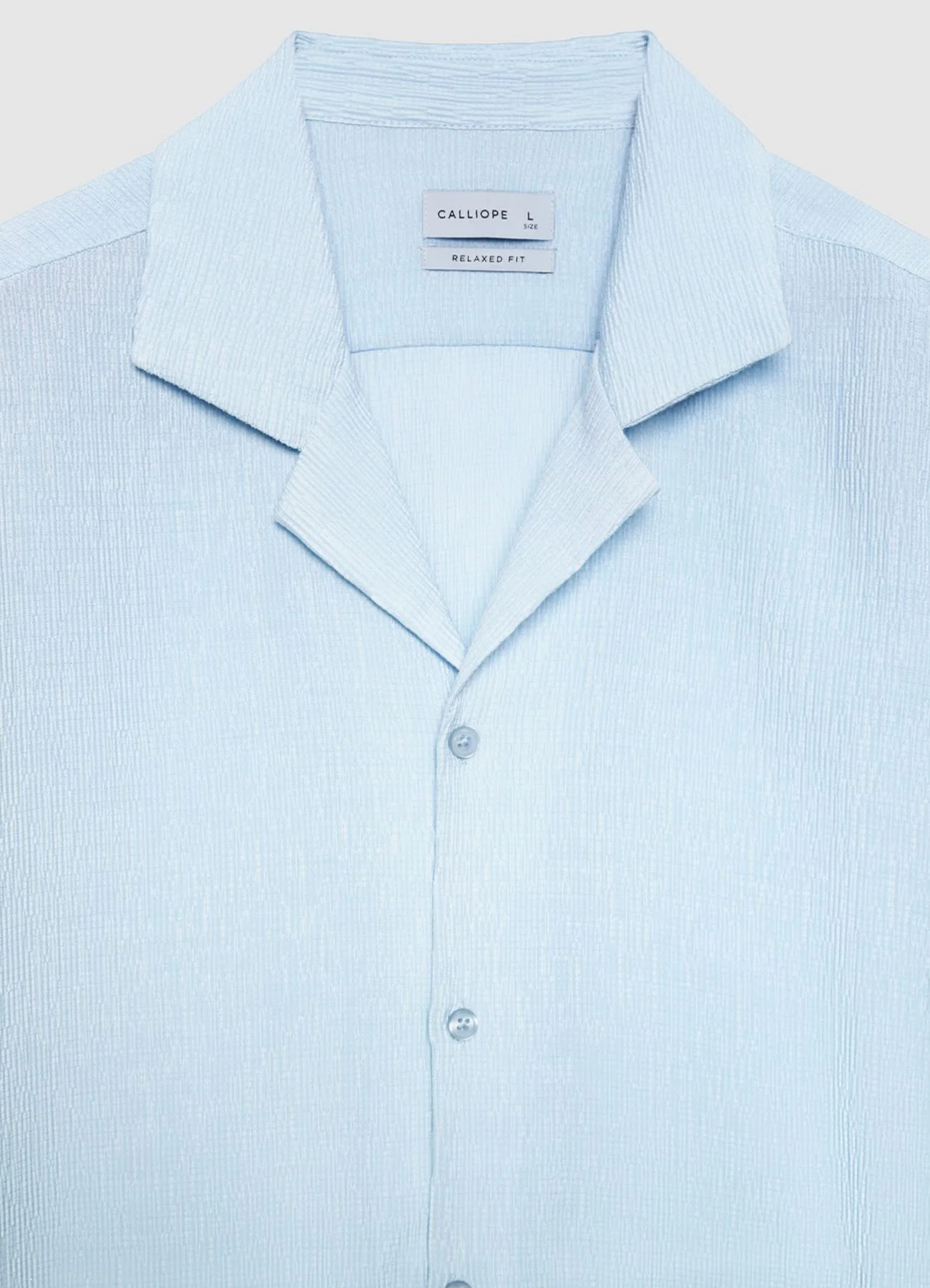 Camicia tinta unita con colletto bowling - Image 6
