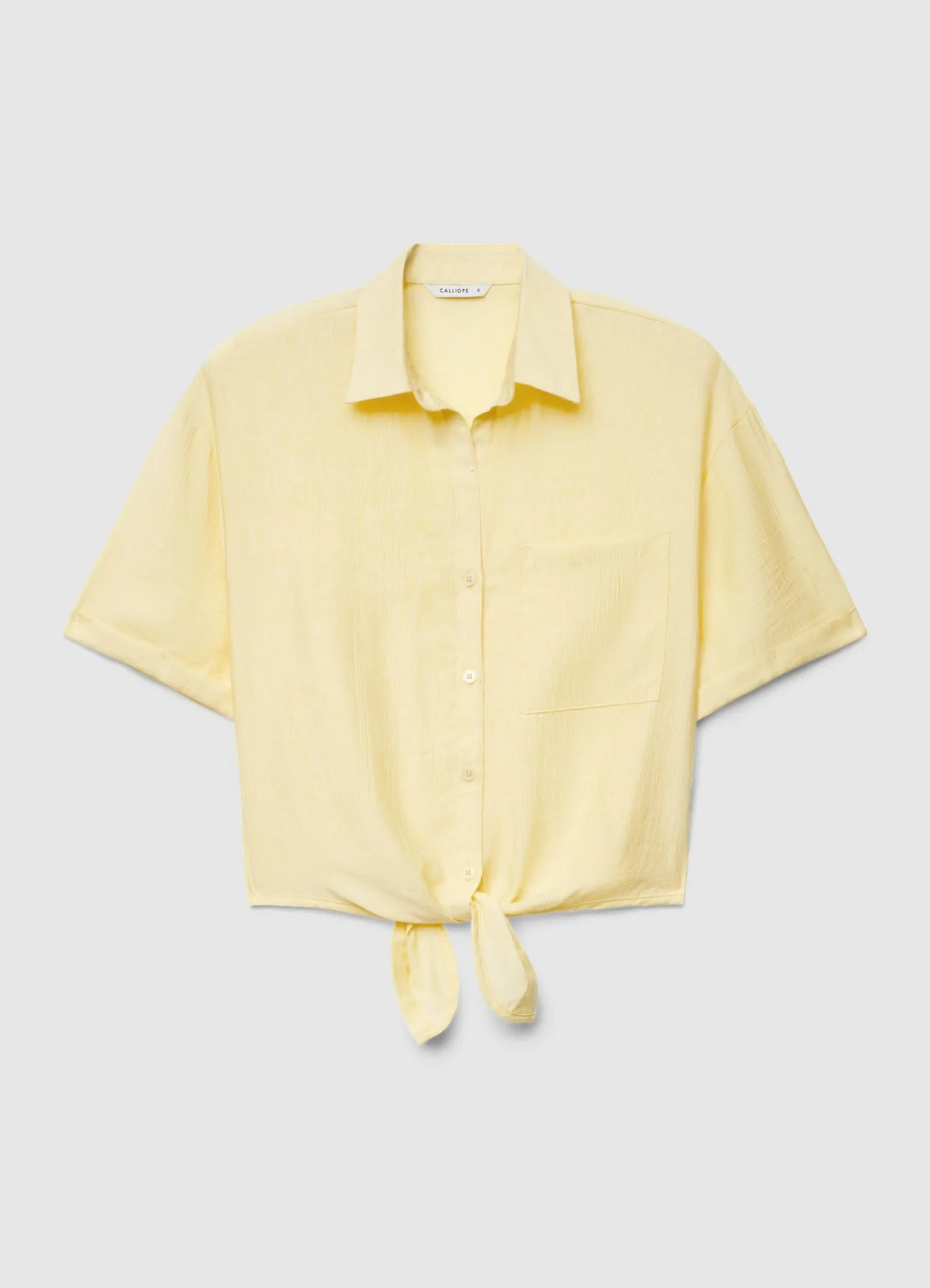 Camicia tinta unita con nodo - Image 4