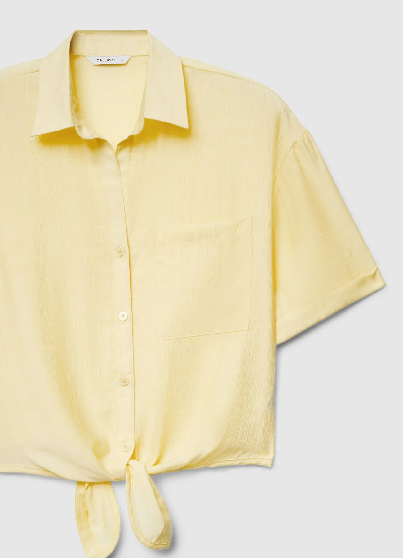 Camicia tinta unita con nodo - Image 5