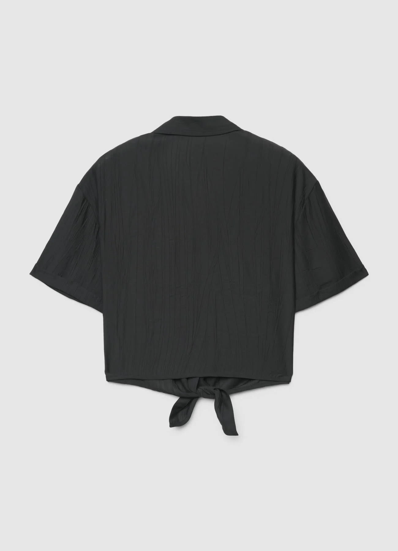 Camicia tinta unita con nodo - Image 5