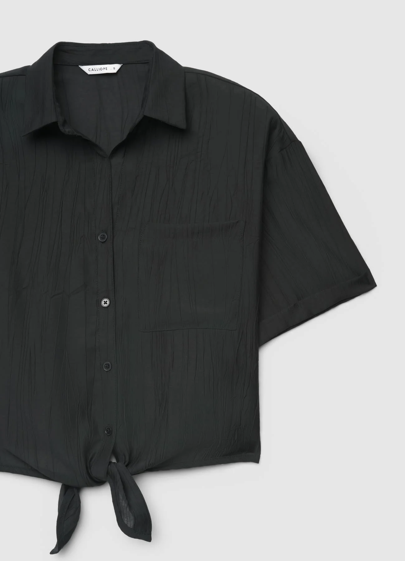 Camicia tinta unita con nodo - Image 6