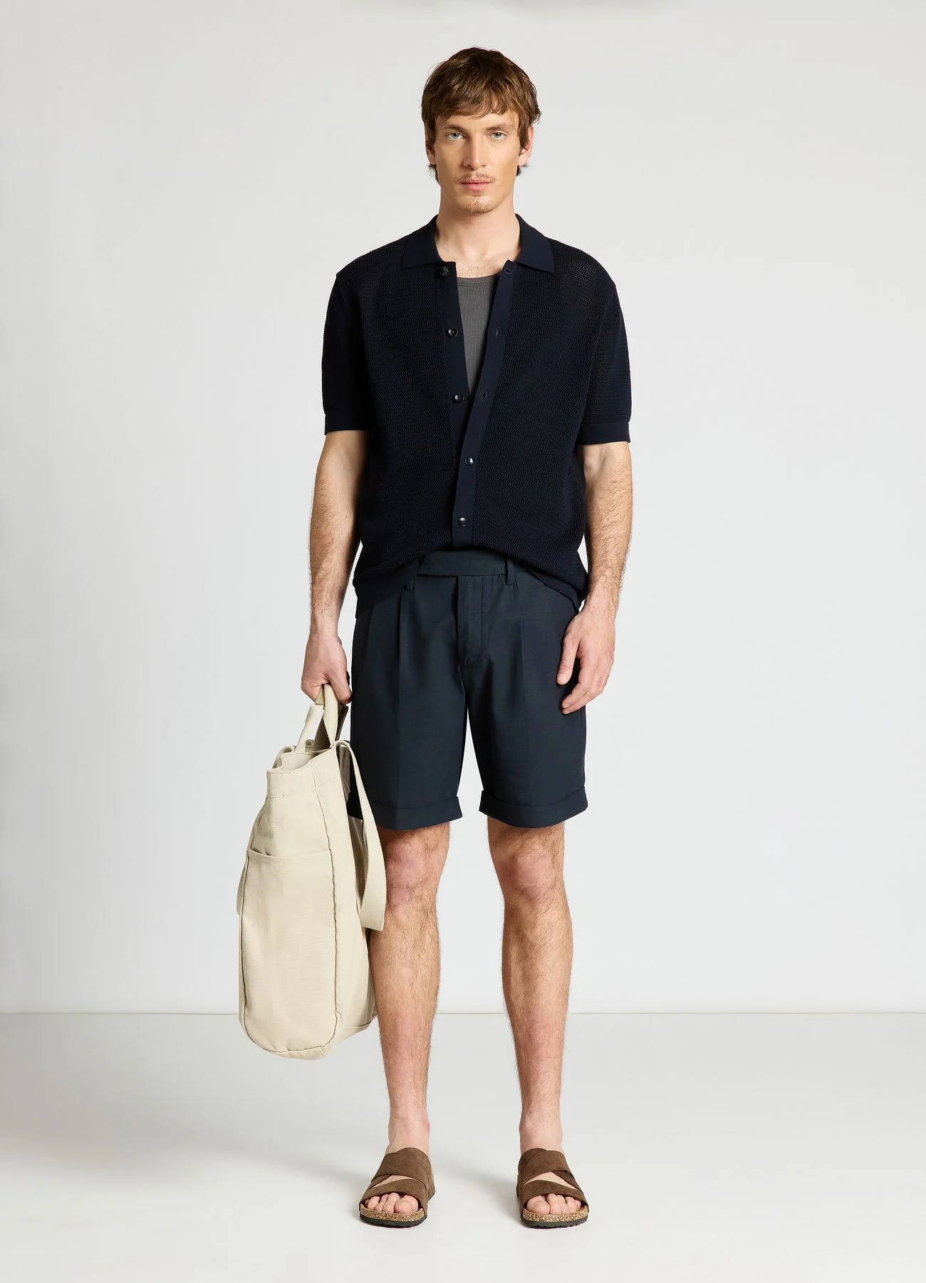 Camicia traforata con bottoni