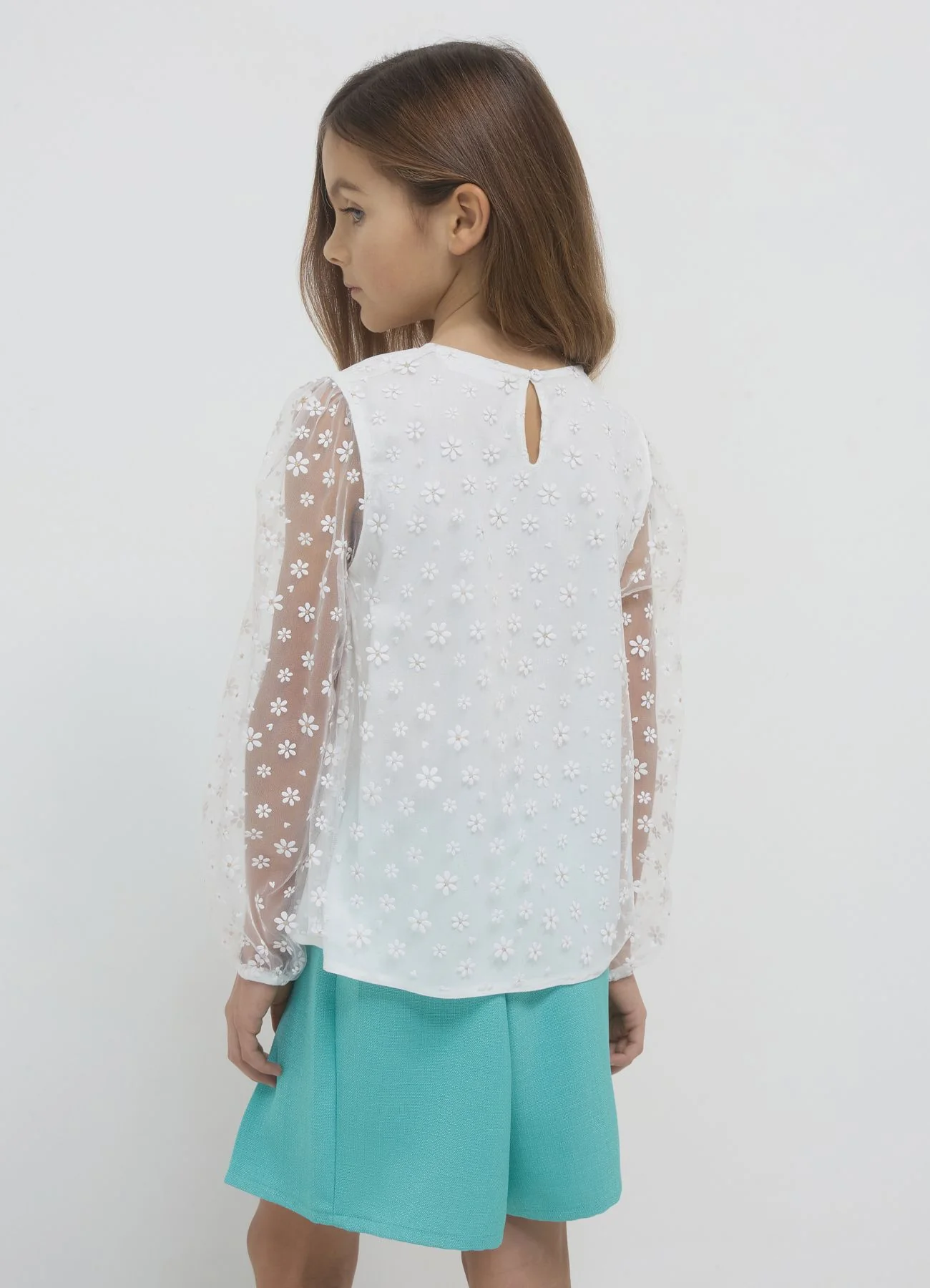 Camicia tulle con margherite - Image 3