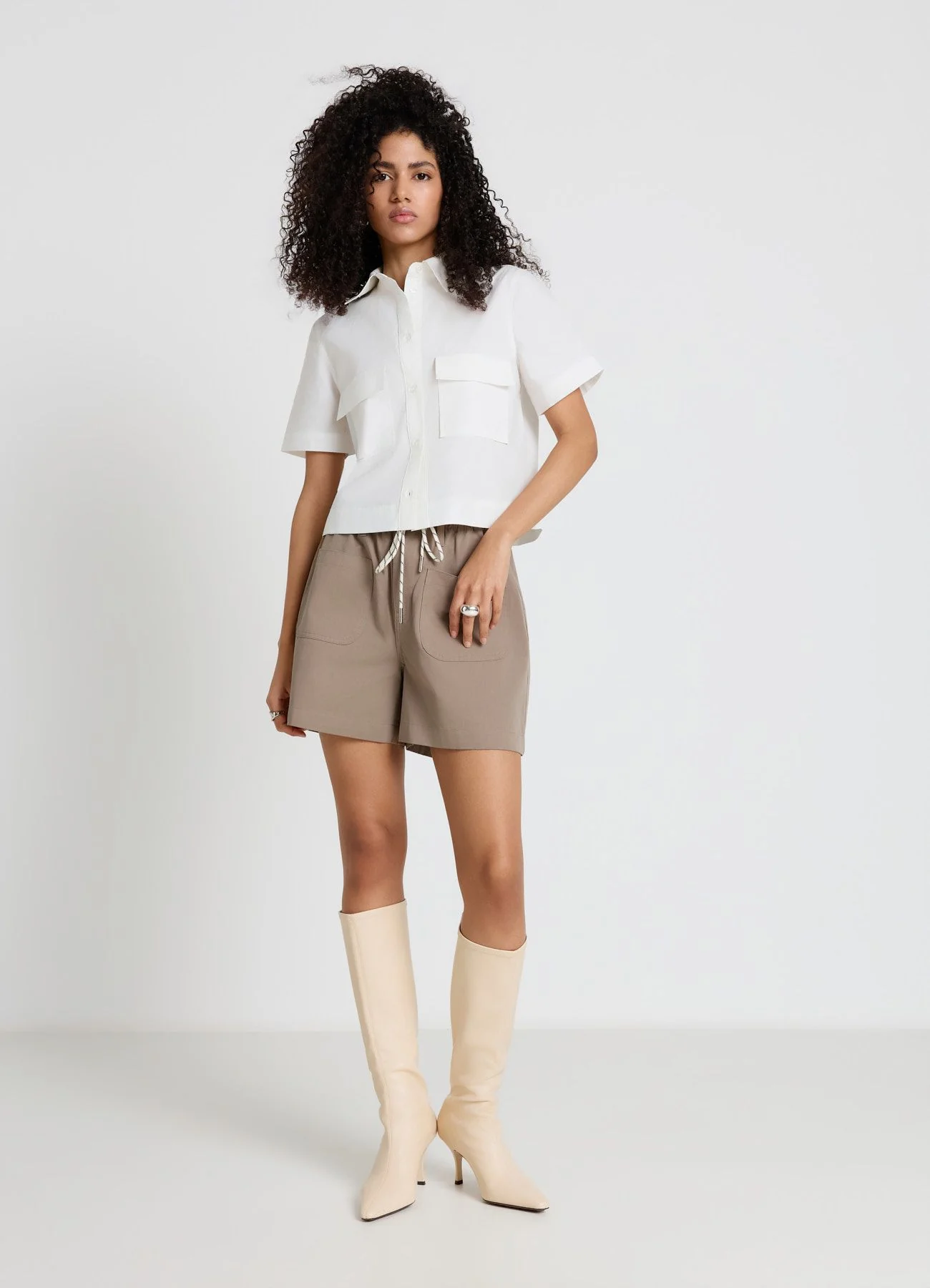 Camicia utility con tasche con patta