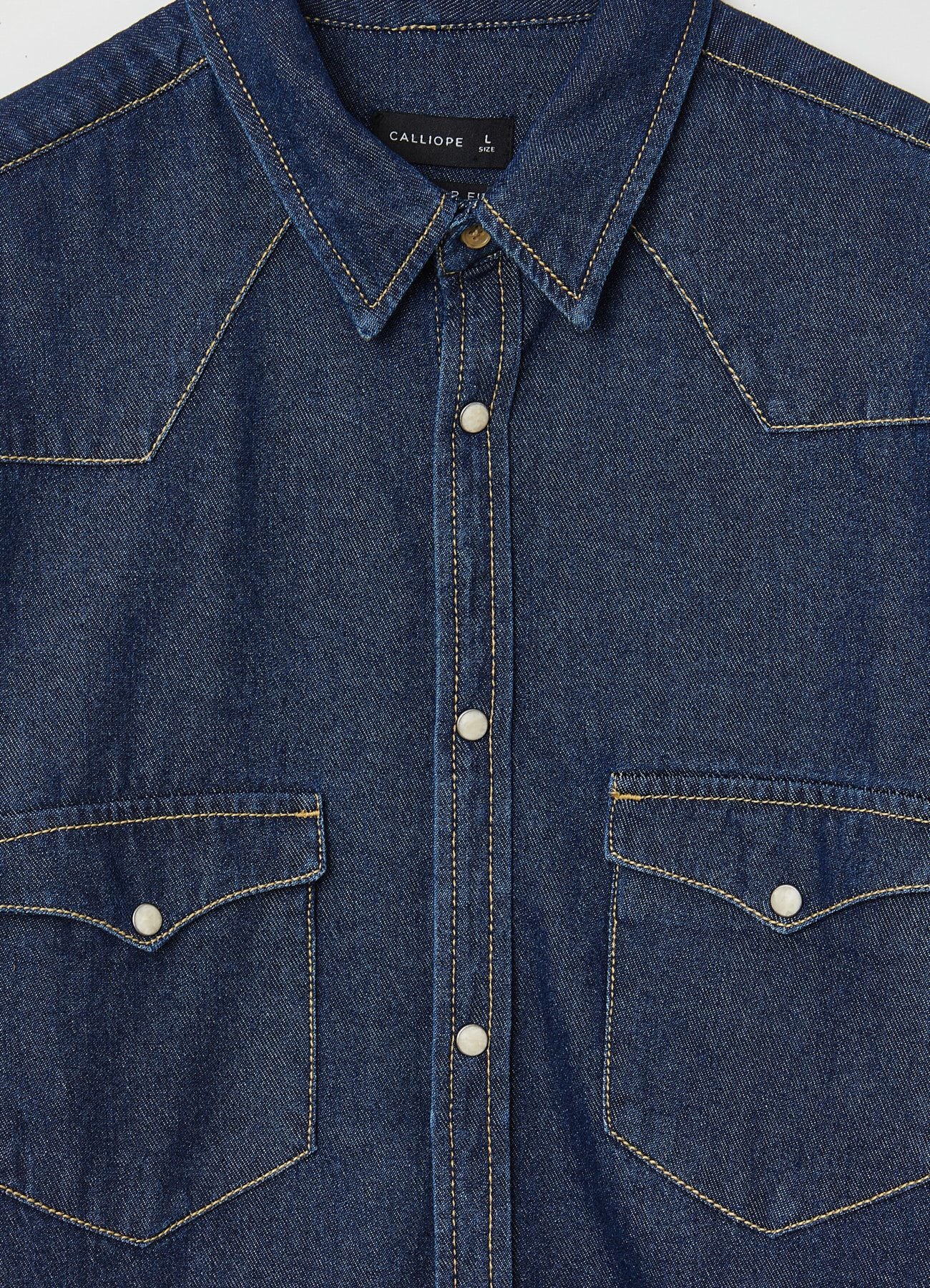 Camicia western in denim - Image 4