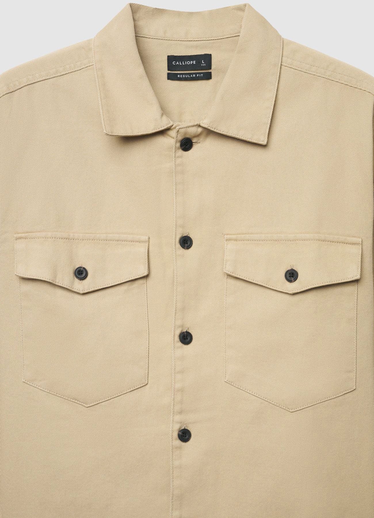 Camicia worker tinta unita - Image 5