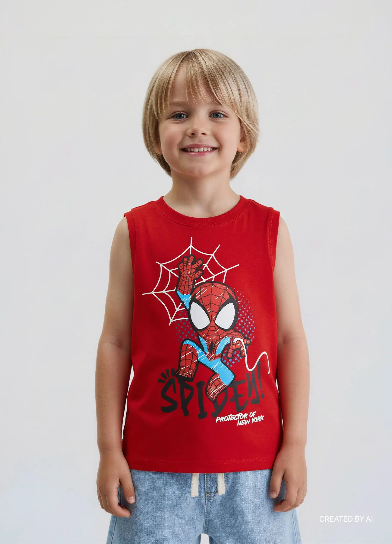 Canotta con stampa Spiderman - Image 4